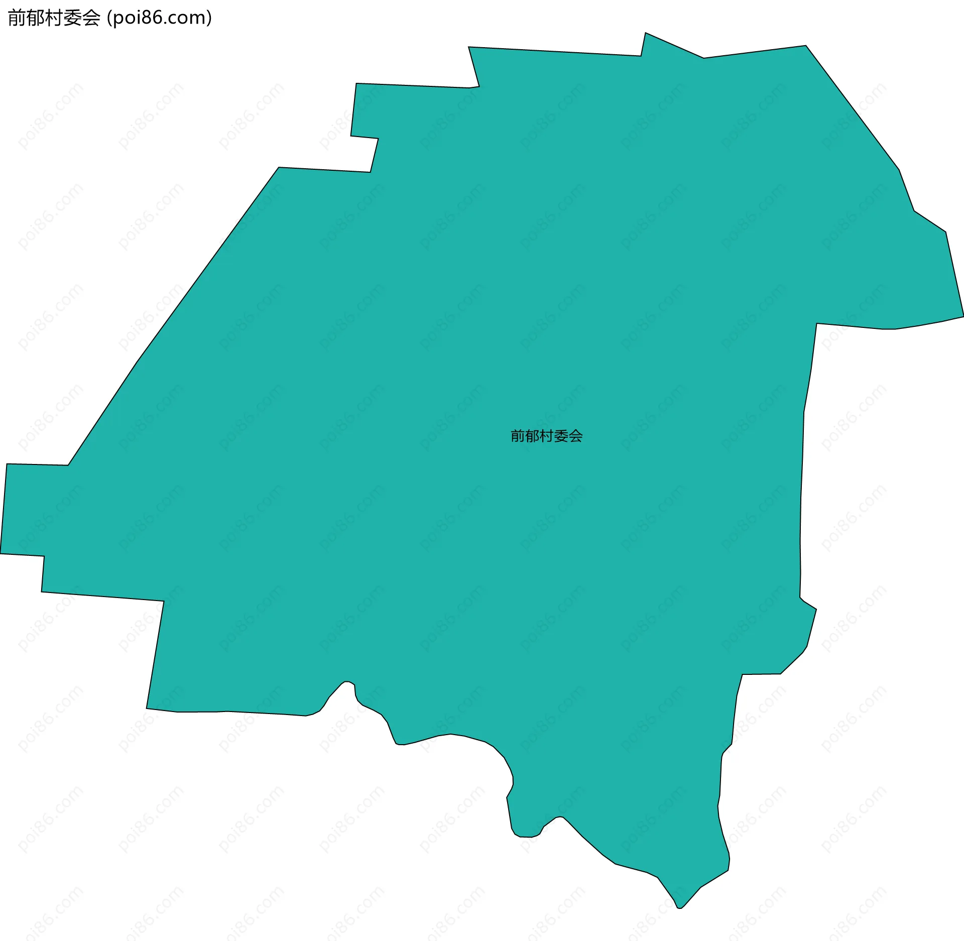 前郁村委会边界地图