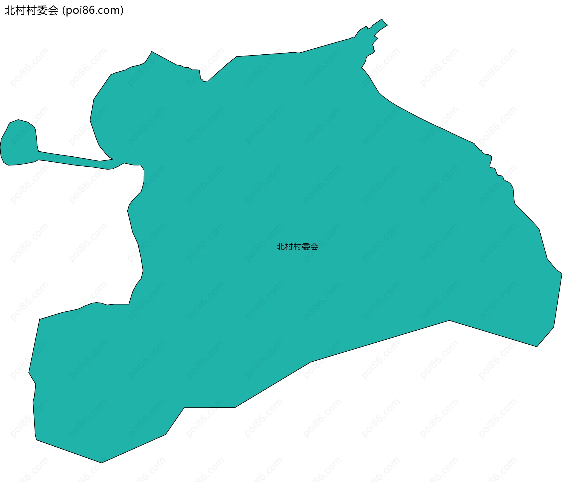 北村村委会边界地图