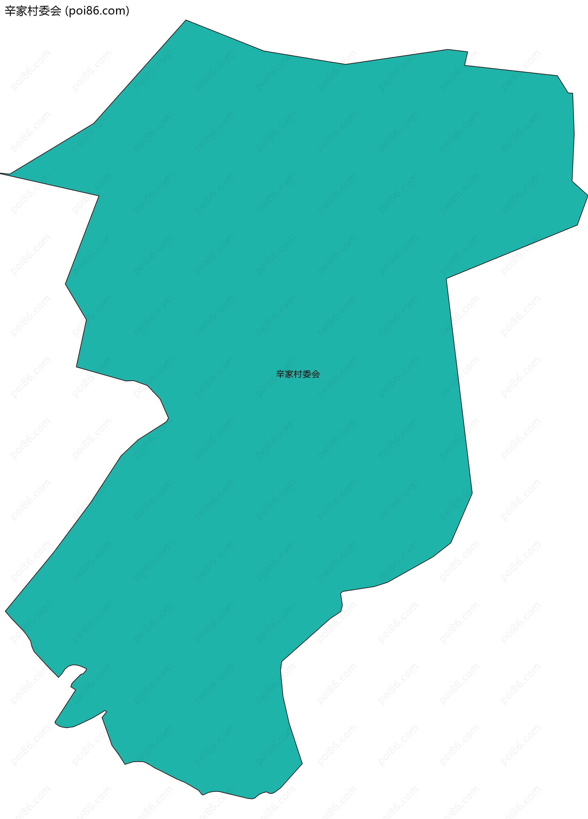 辛家村委会边界地图