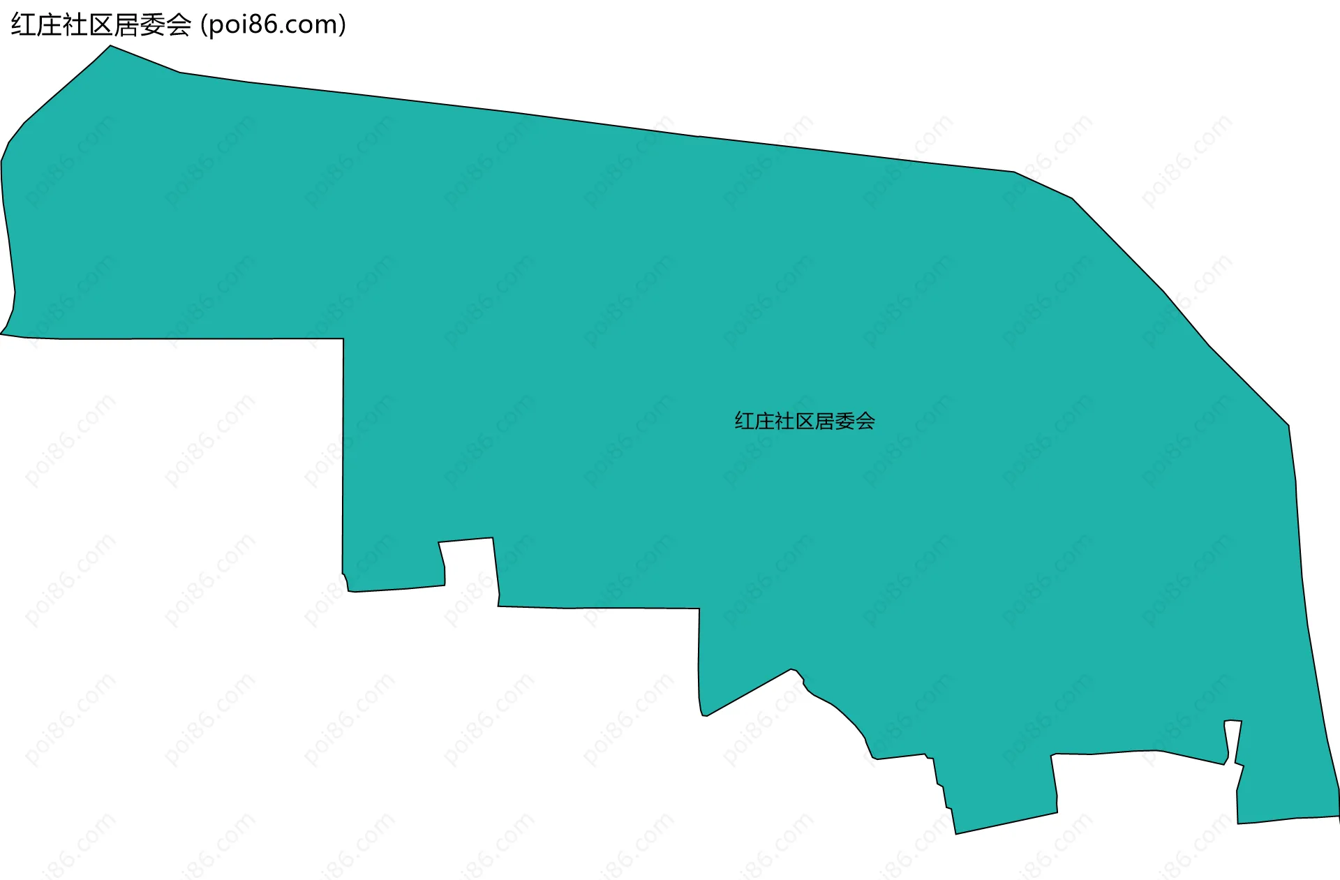 红庄社区居委会边界地图