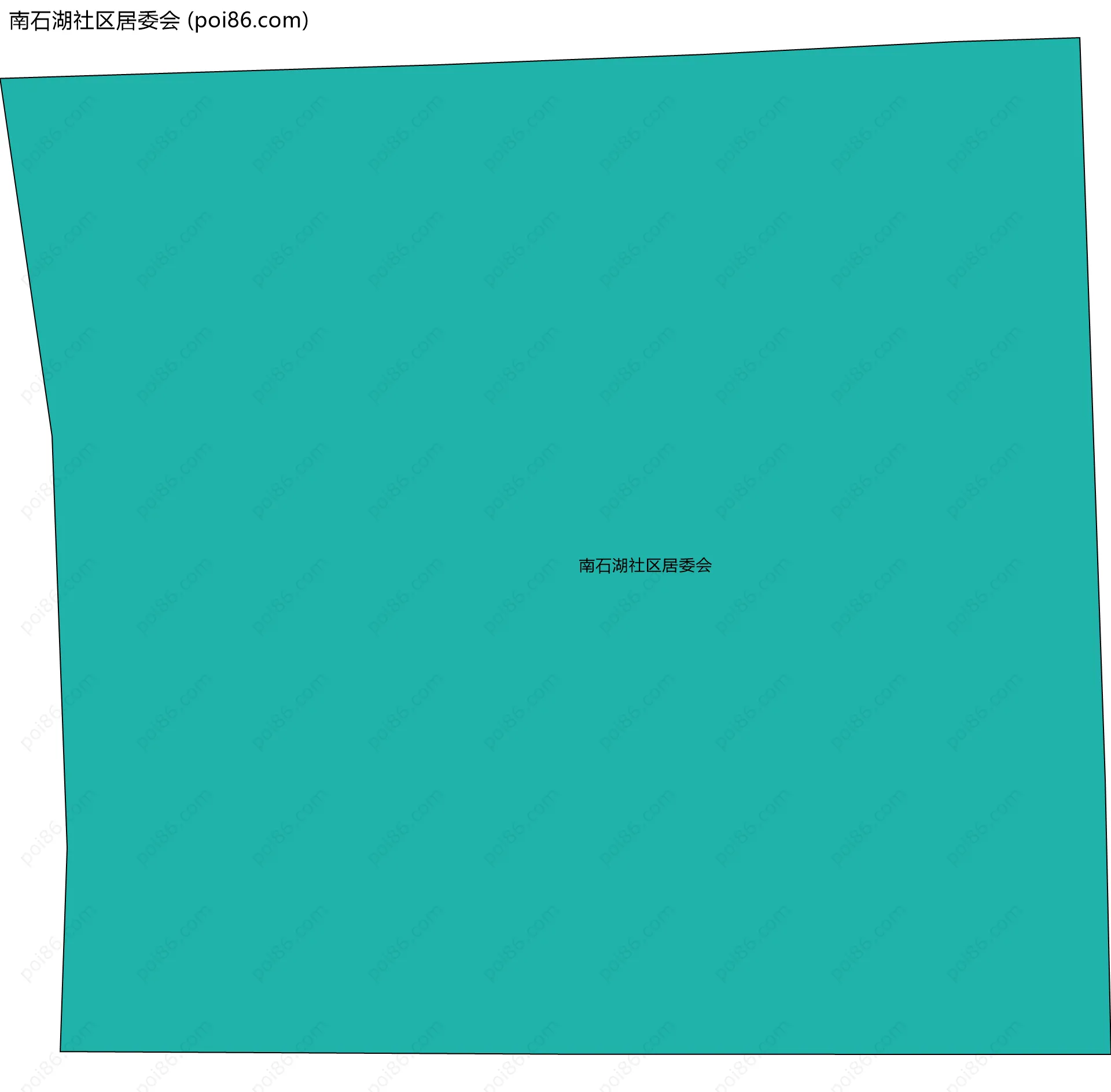 南石湖社区居委会边界地图