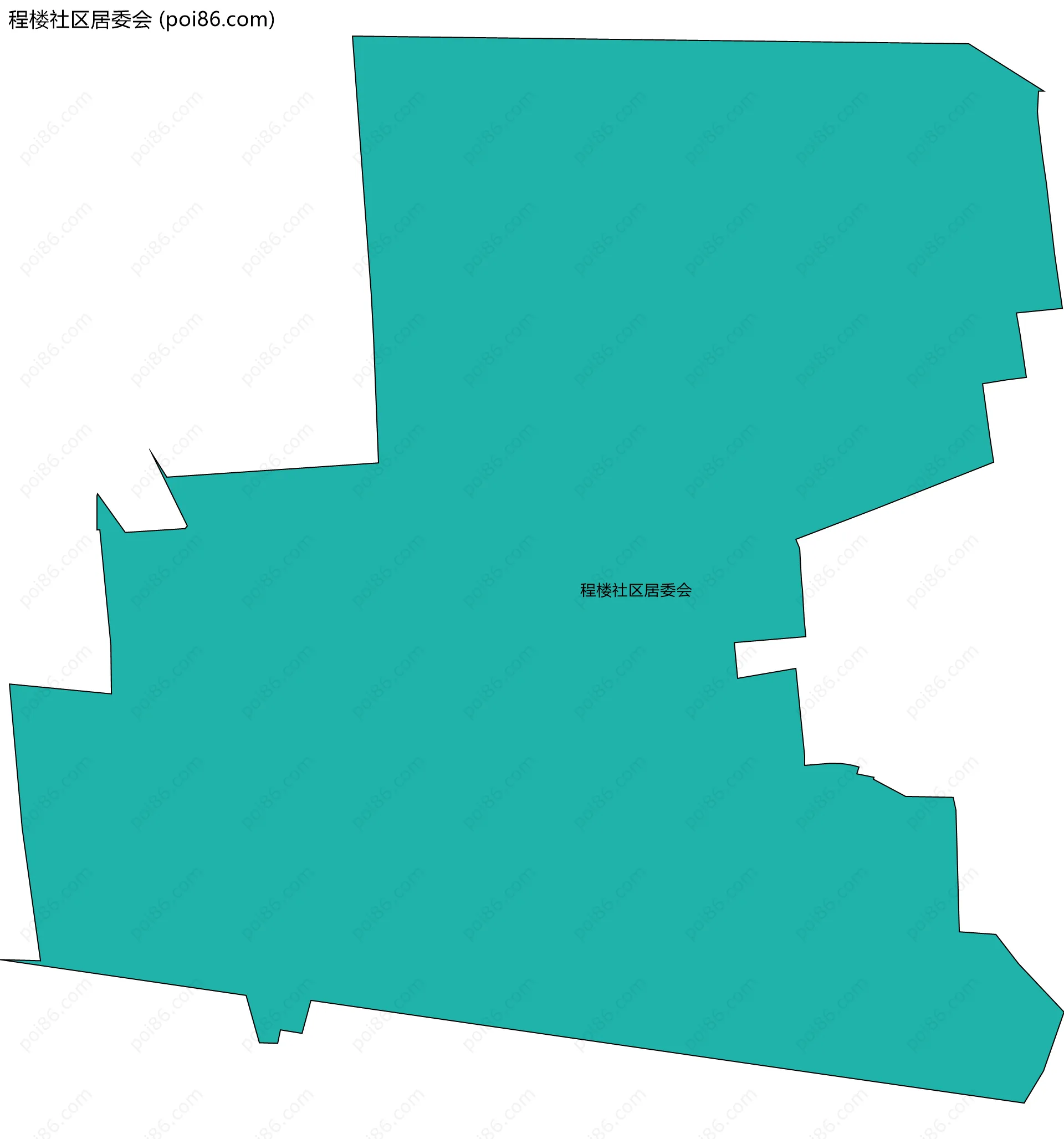 程楼社区居委会边界地图