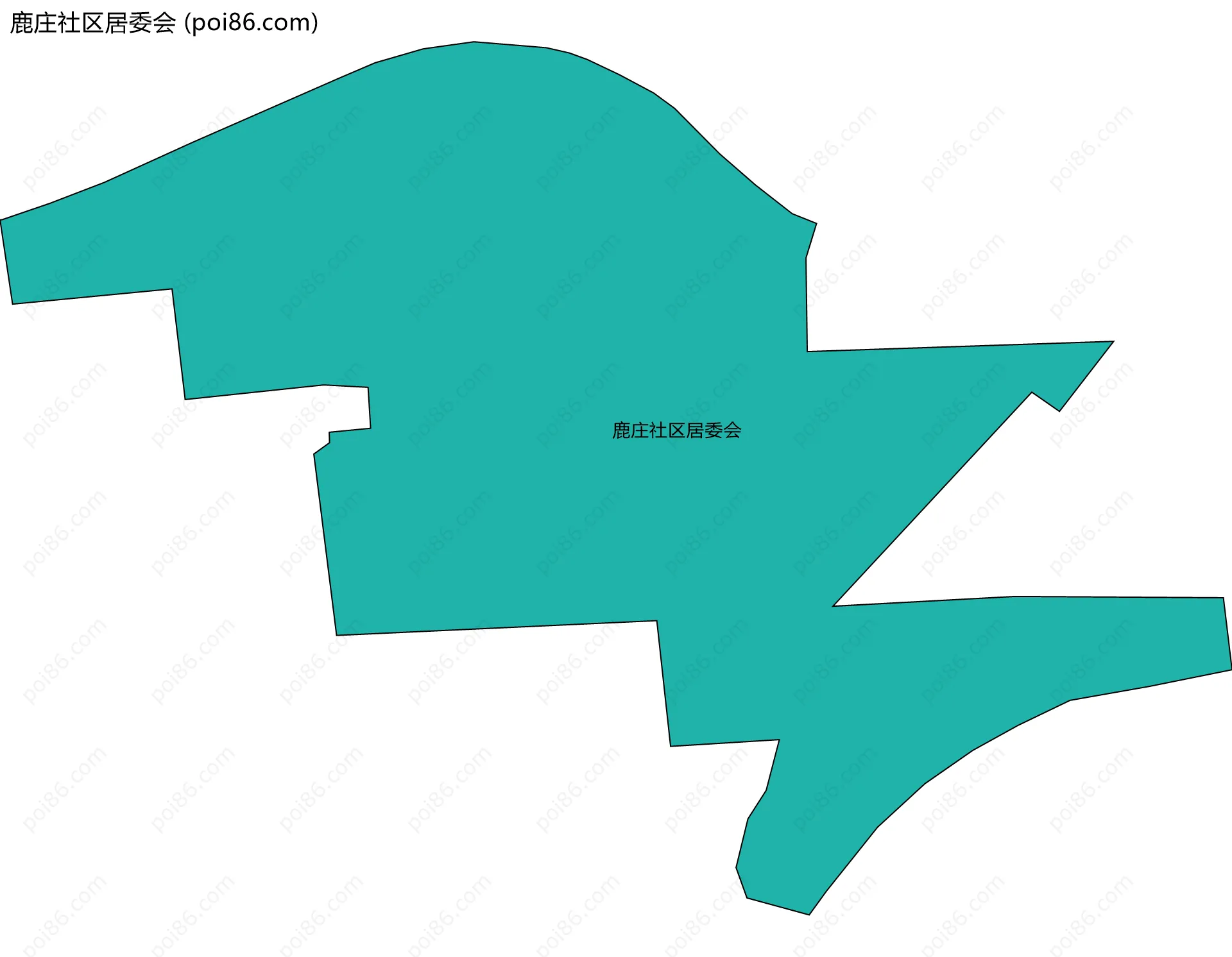 鹿庄社区居委会边界地图