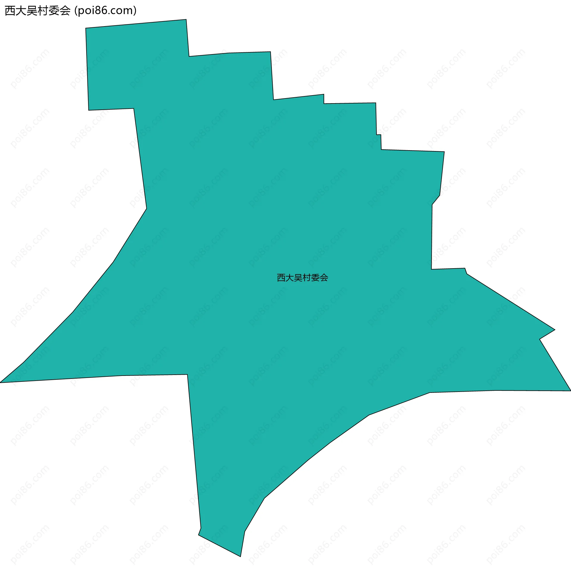 西大吴村委会边界地图
