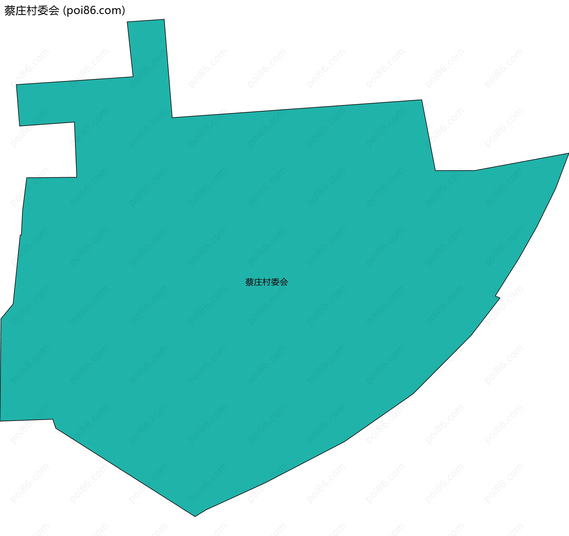 蔡庄村委会边界地图