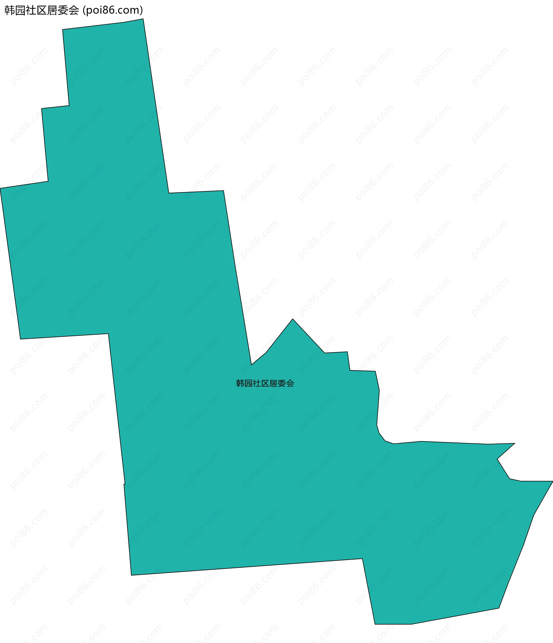 韩园社区居委会边界地图