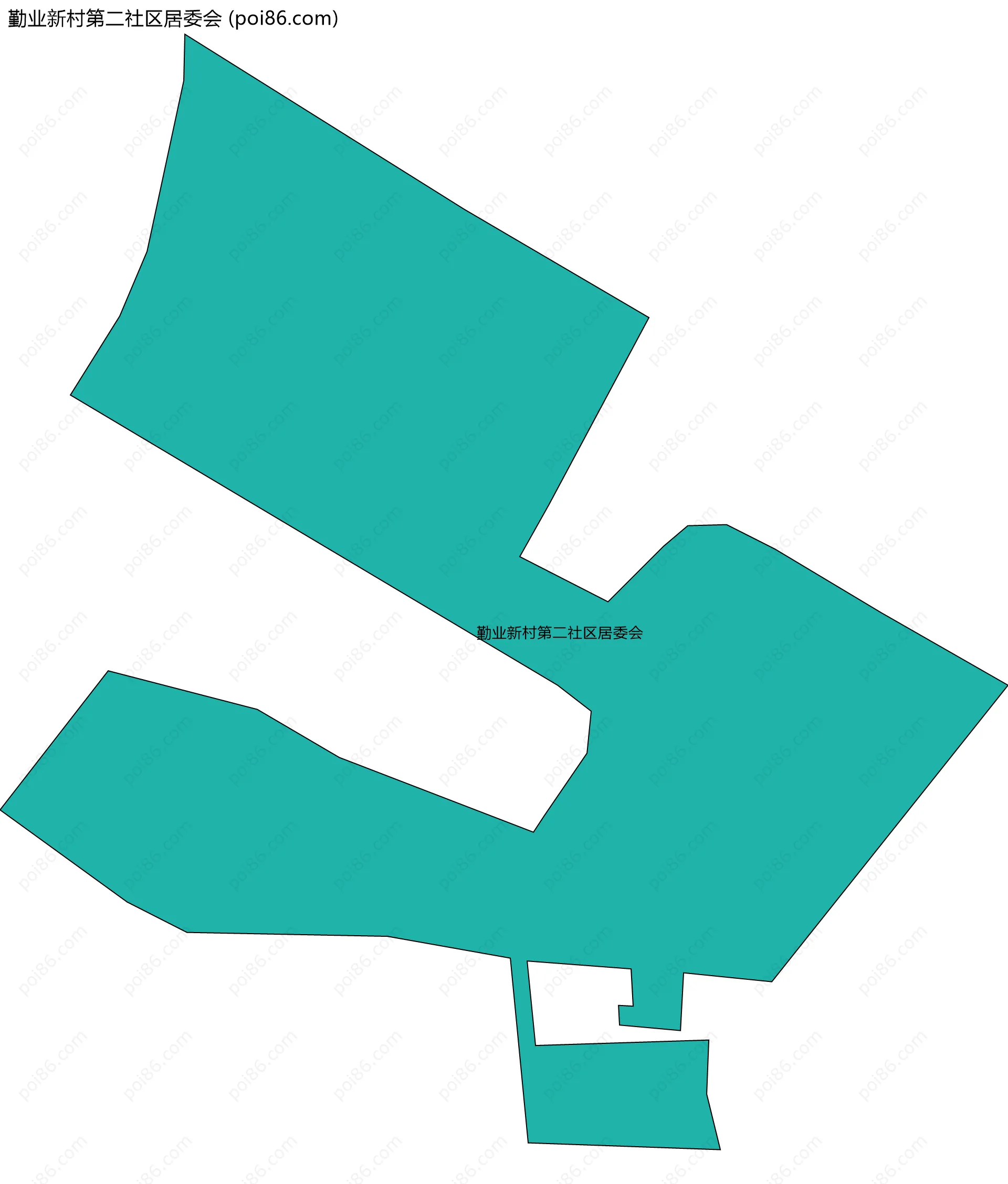 勤业新村第二社区居委会边界地图