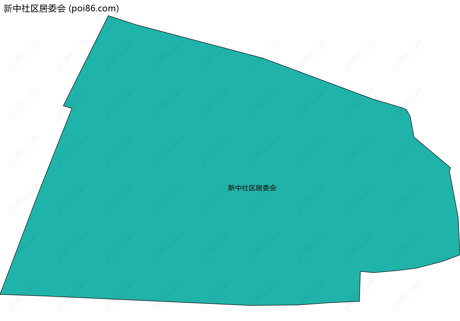 新中社区居委会边界地图
