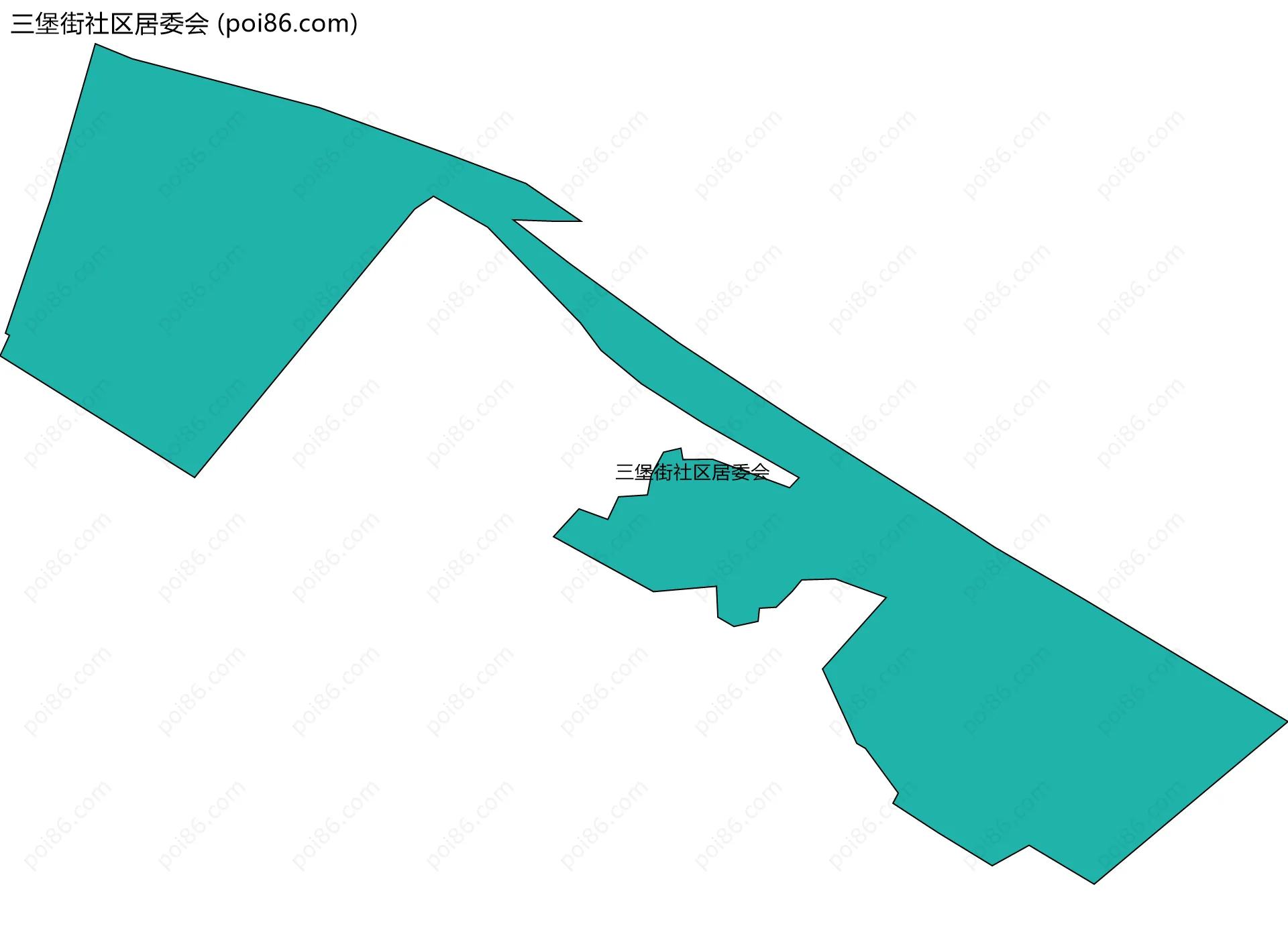 三堡街社区居委会边界地图