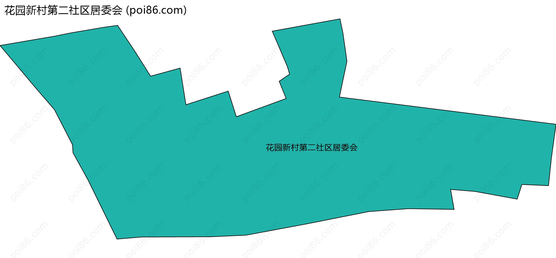 花园新村第二社区居委会边界地图
