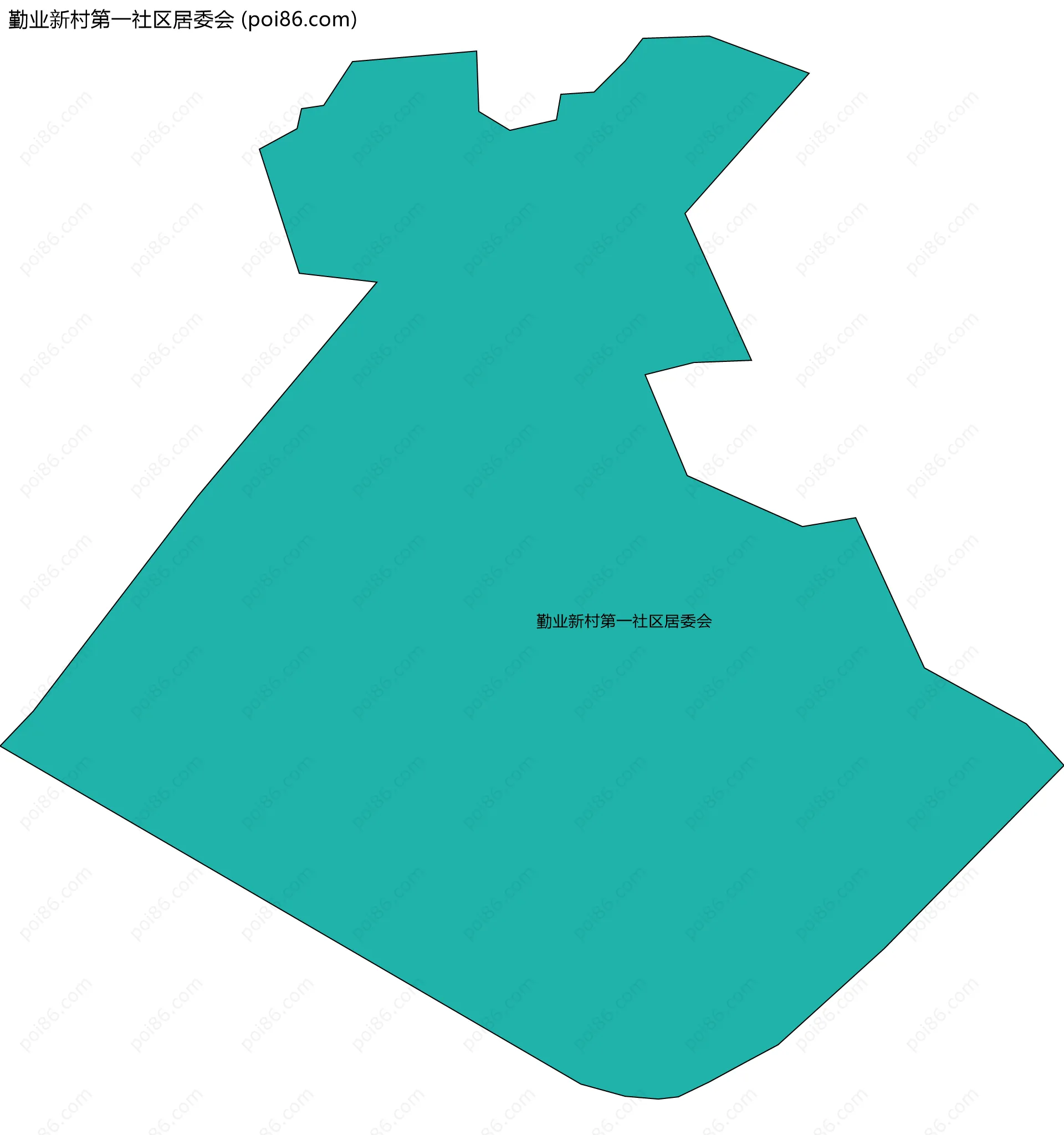 勤业新村第一社区居委会边界地图