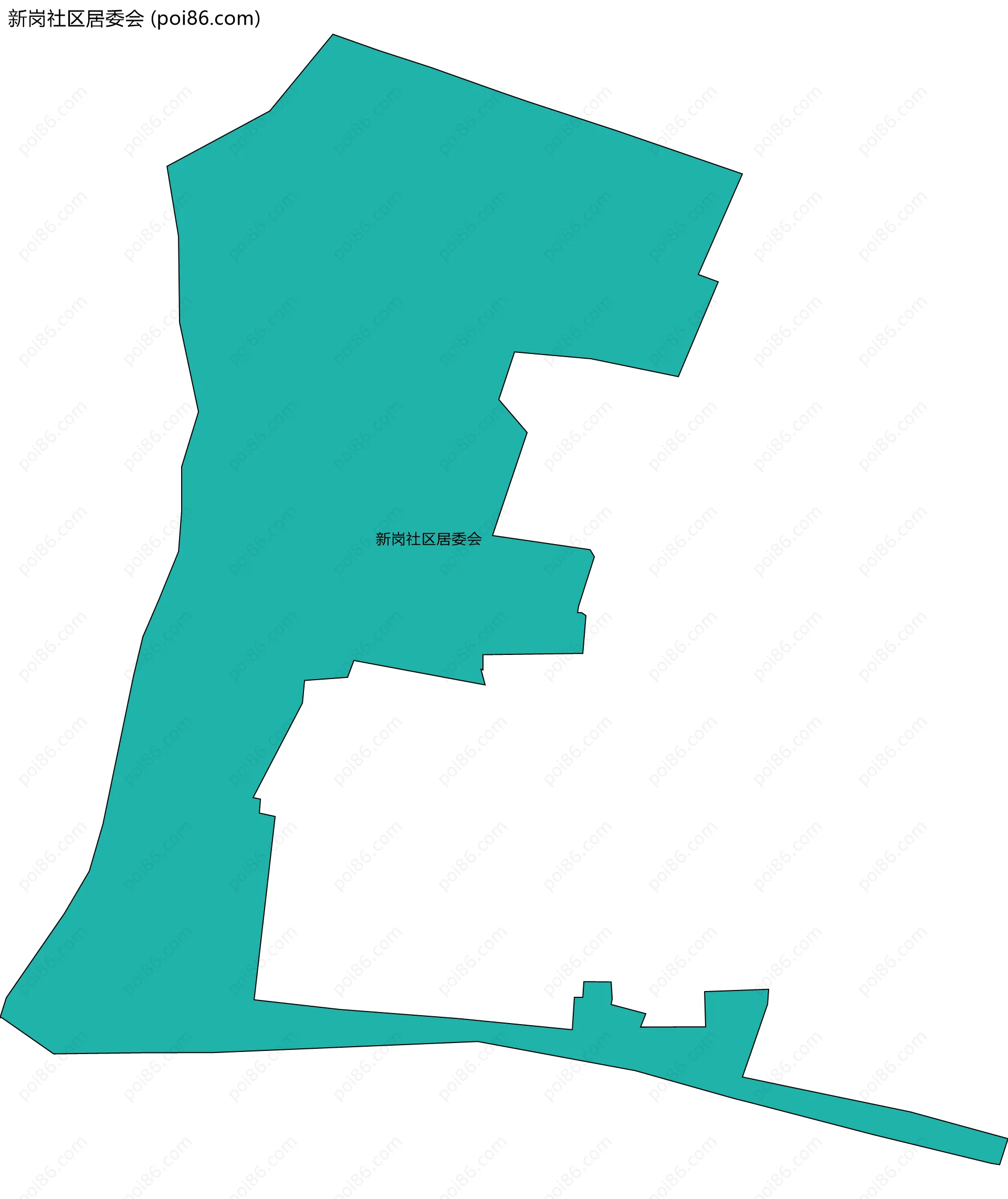 新岗社区居委会边界地图
