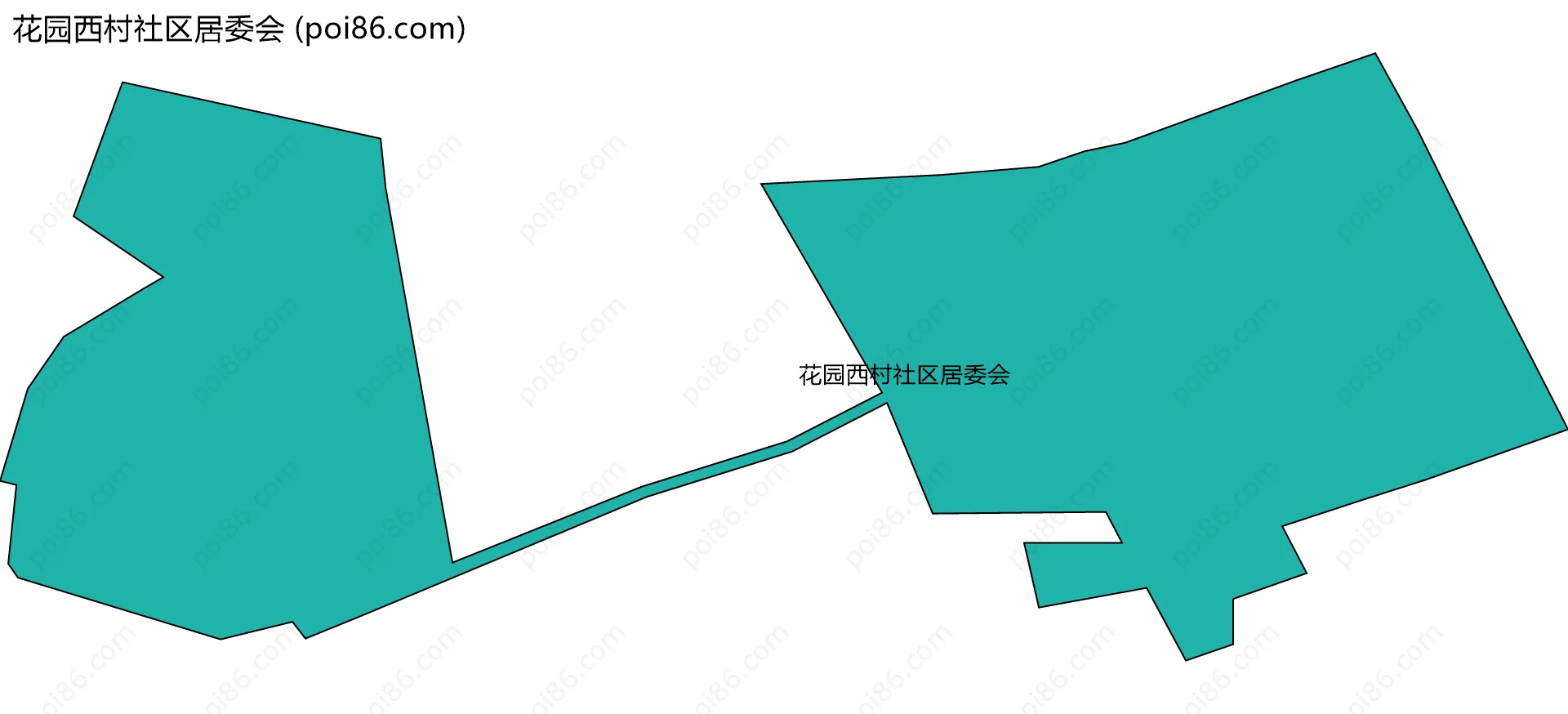 花园西村社区居委会边界地图