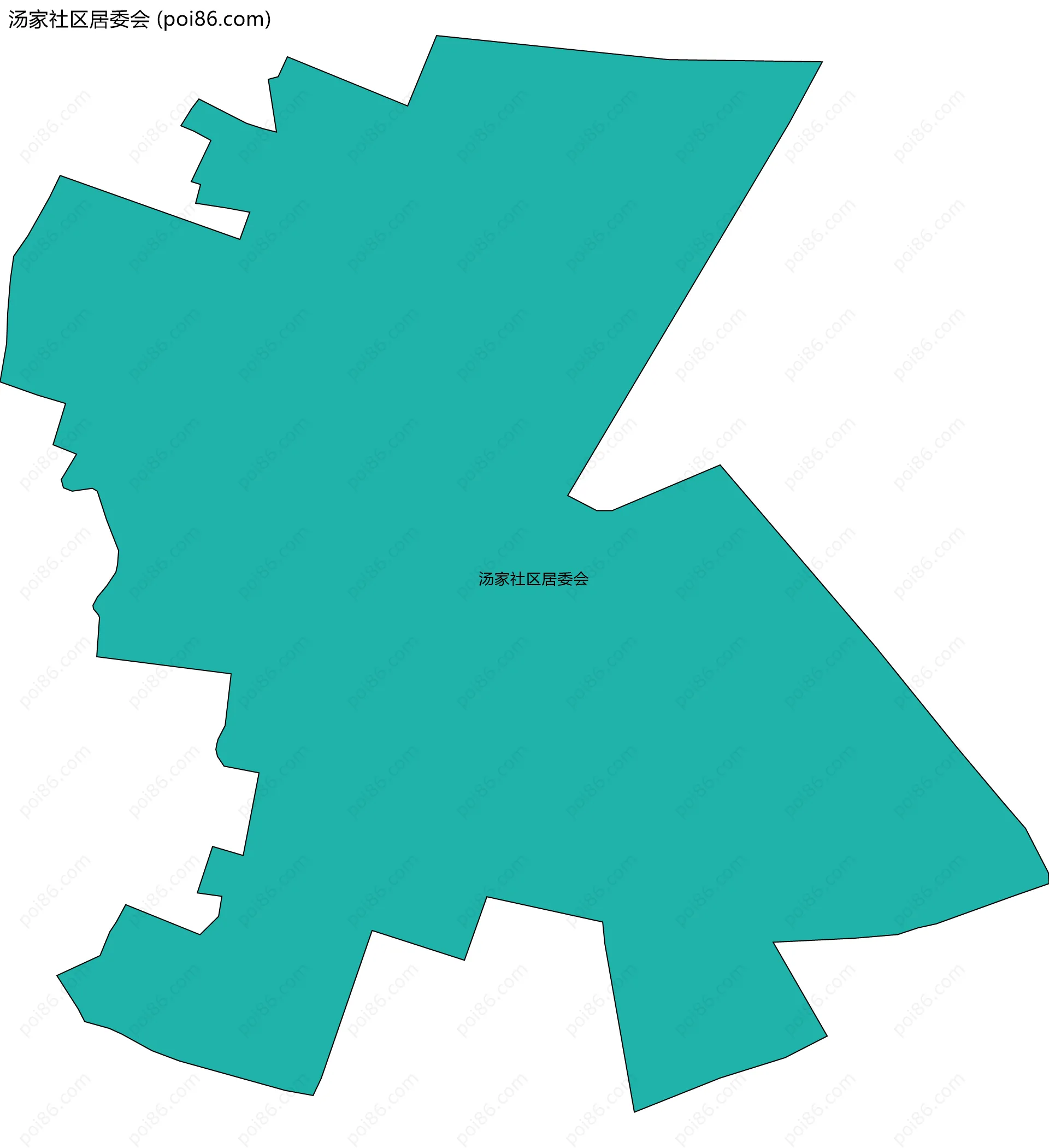 汤家社区居委会边界地图