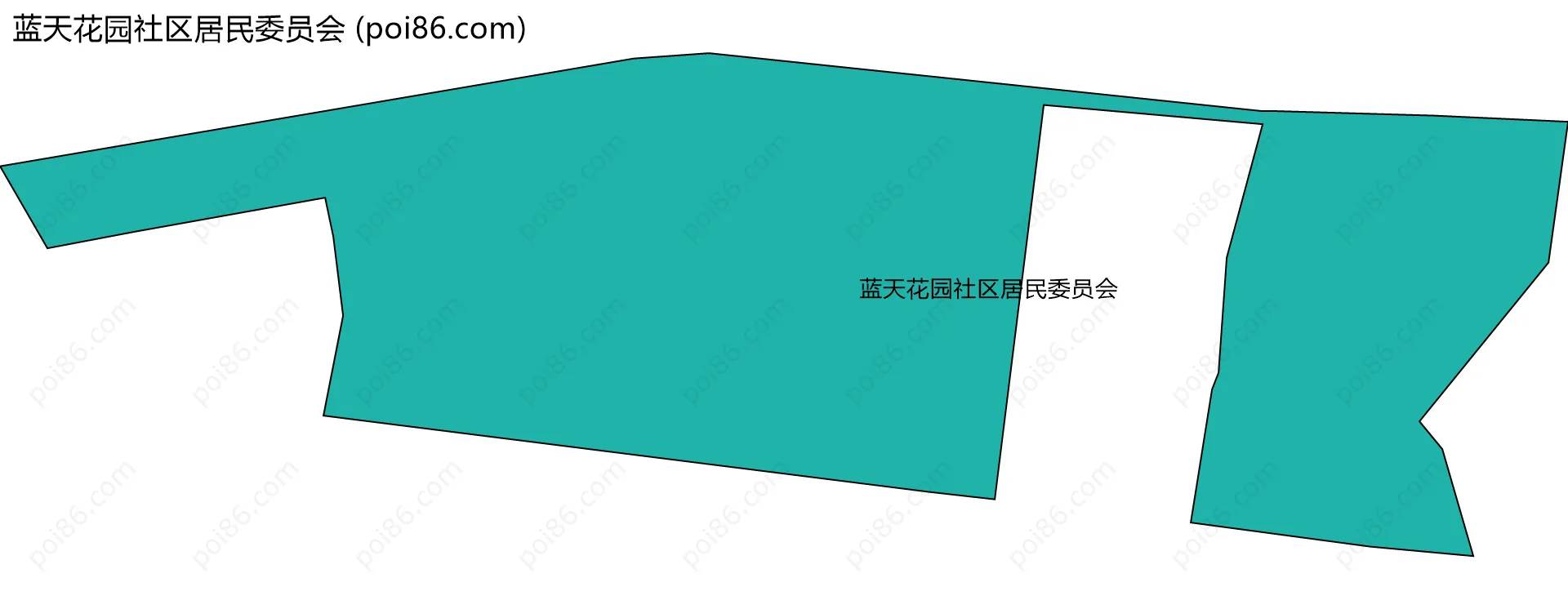蓝天花园社区居民委员会边界地图