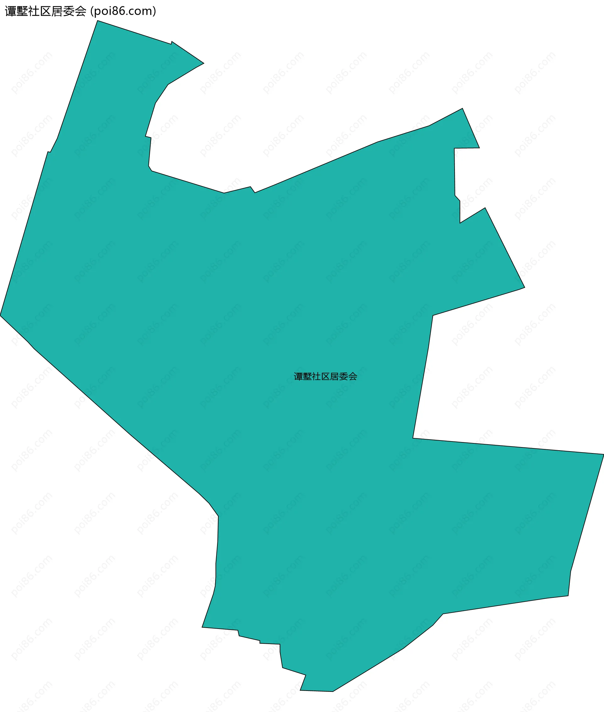 谭墅社区居委会边界地图