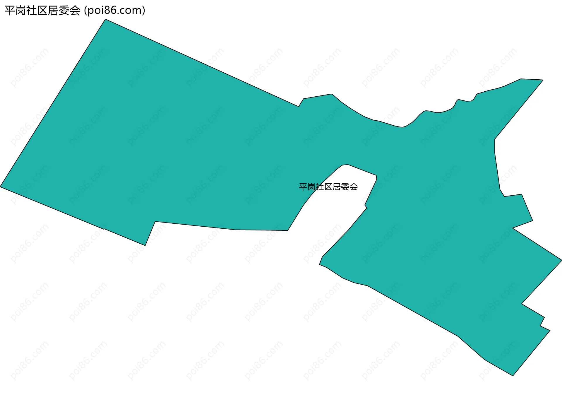 平岗社区居委会边界地图