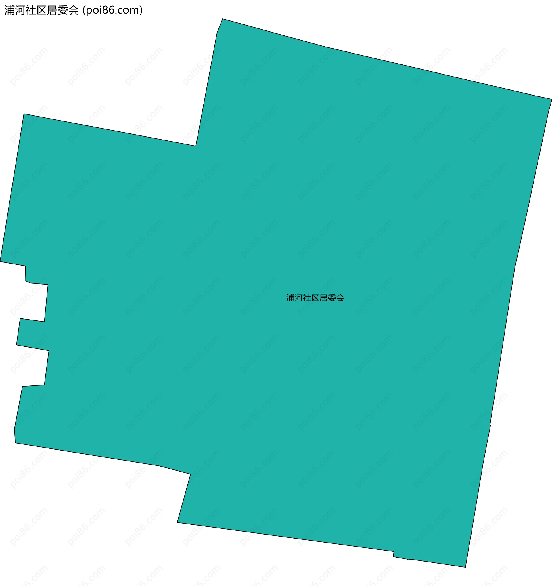 浦河社区居委会边界地图