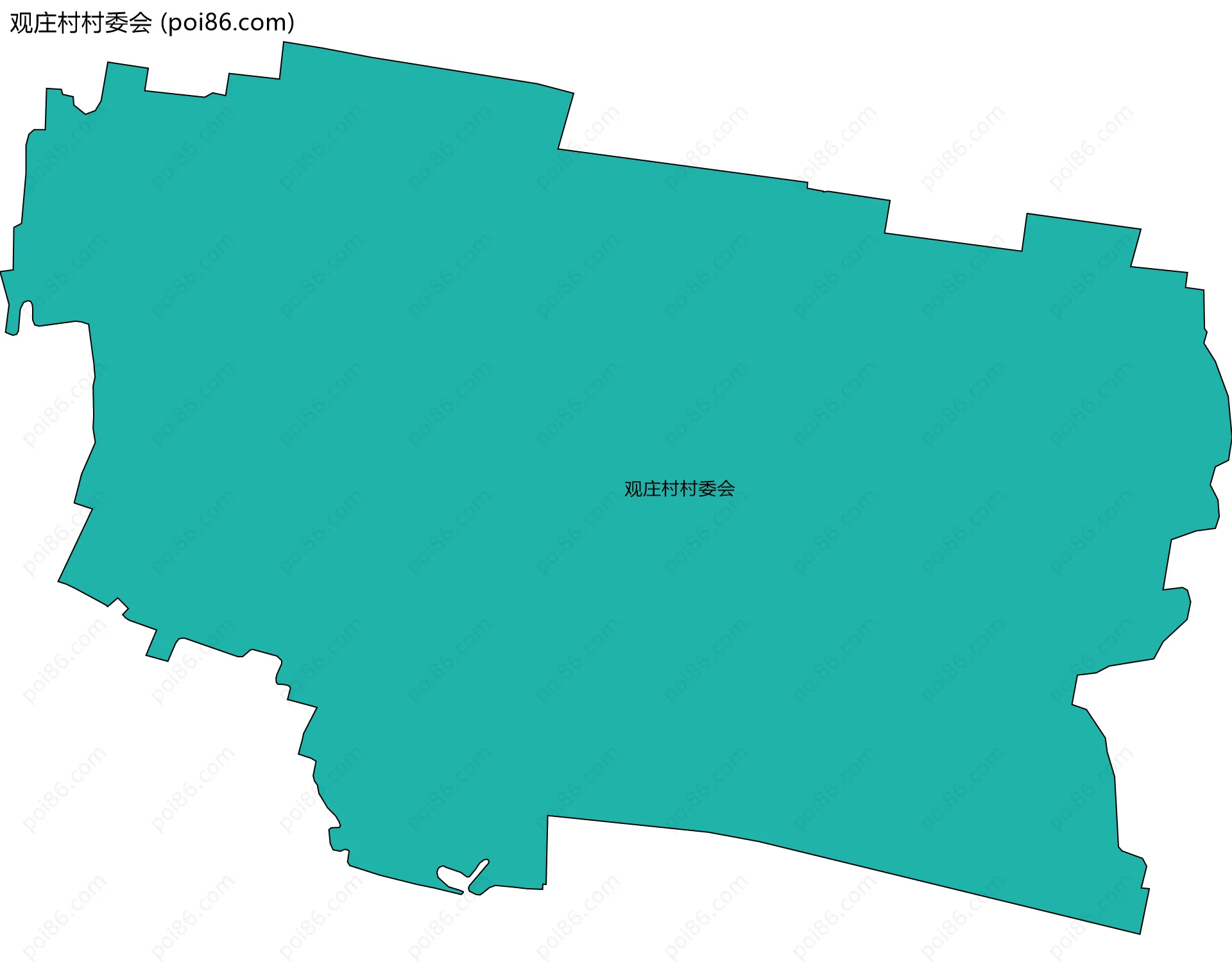 观庄村村委会边界地图