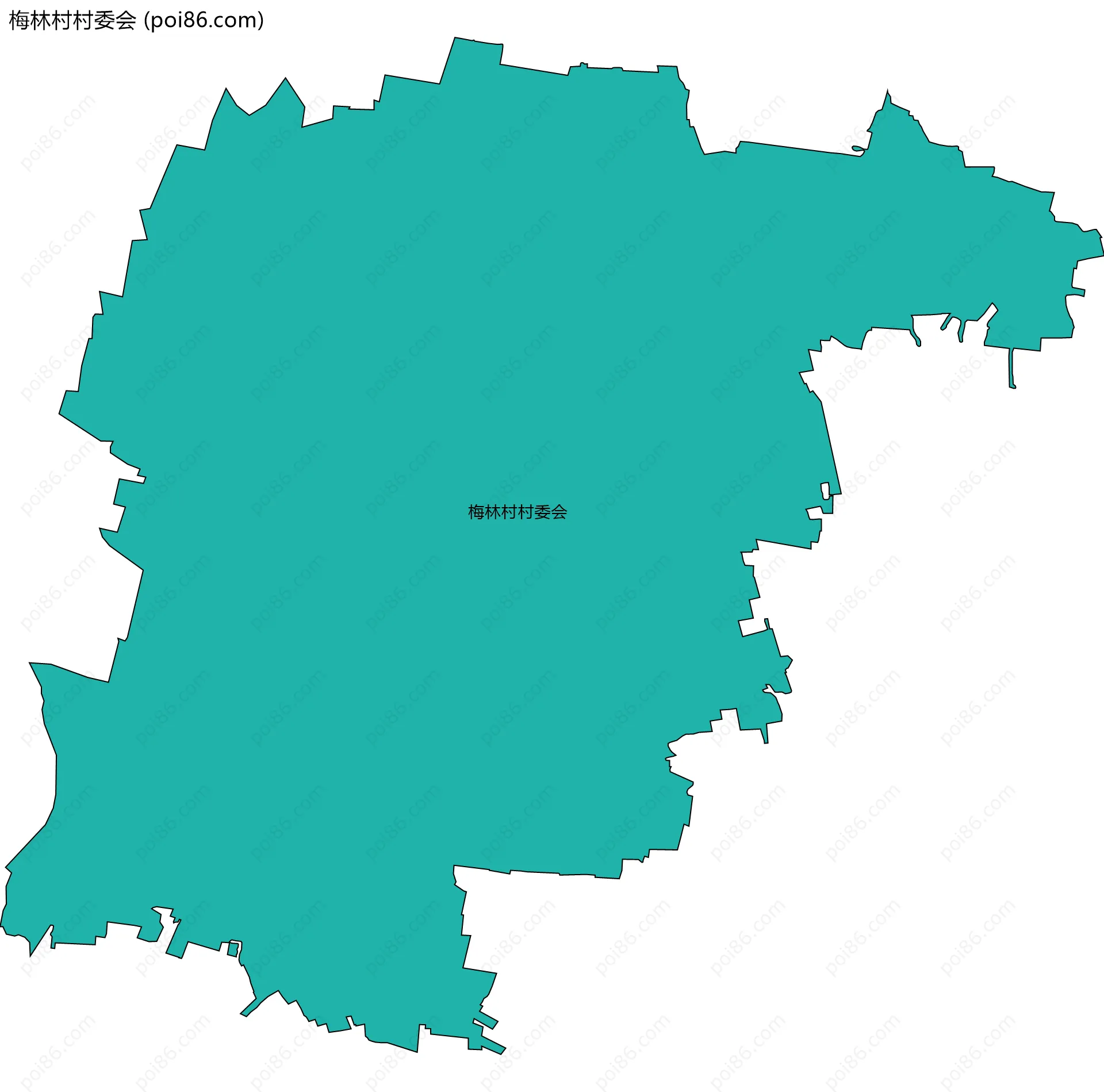 梅林村村委会边界地图