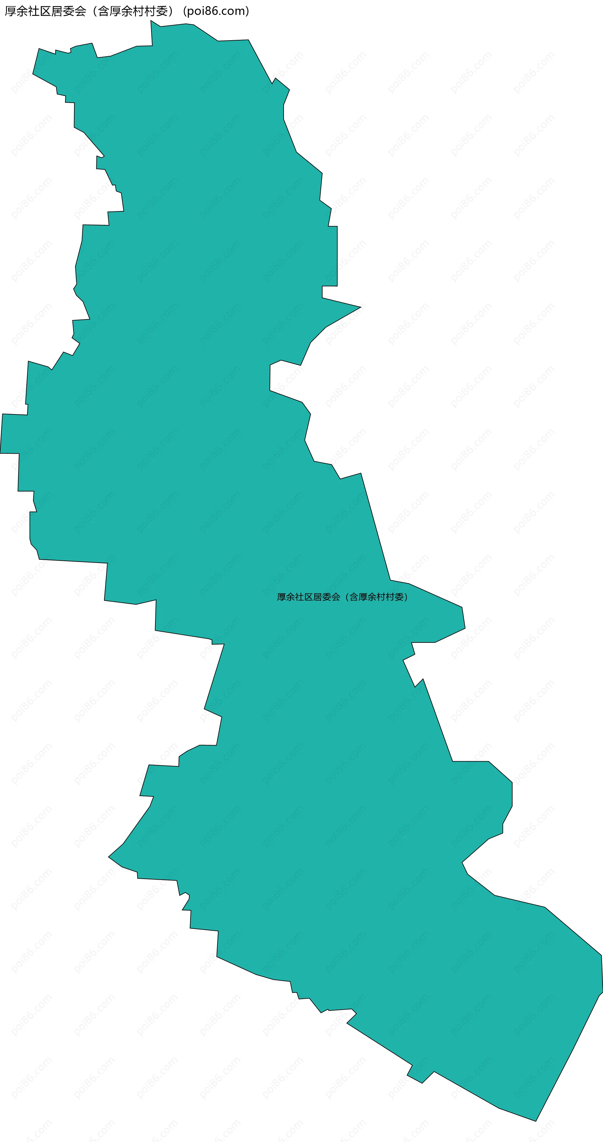 厚余社区居委会（含厚余村村委）边界地图