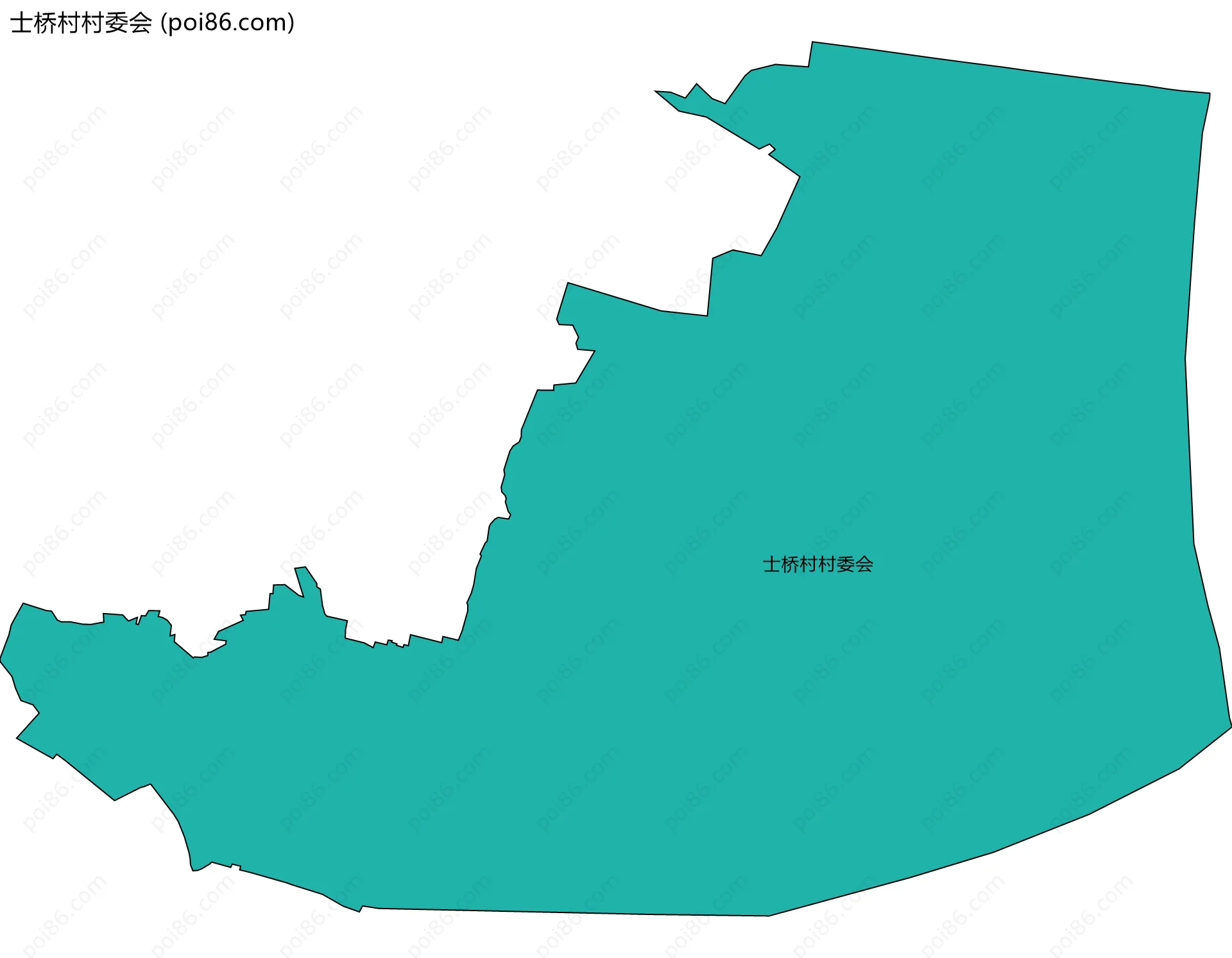 士桥村村委会边界地图
