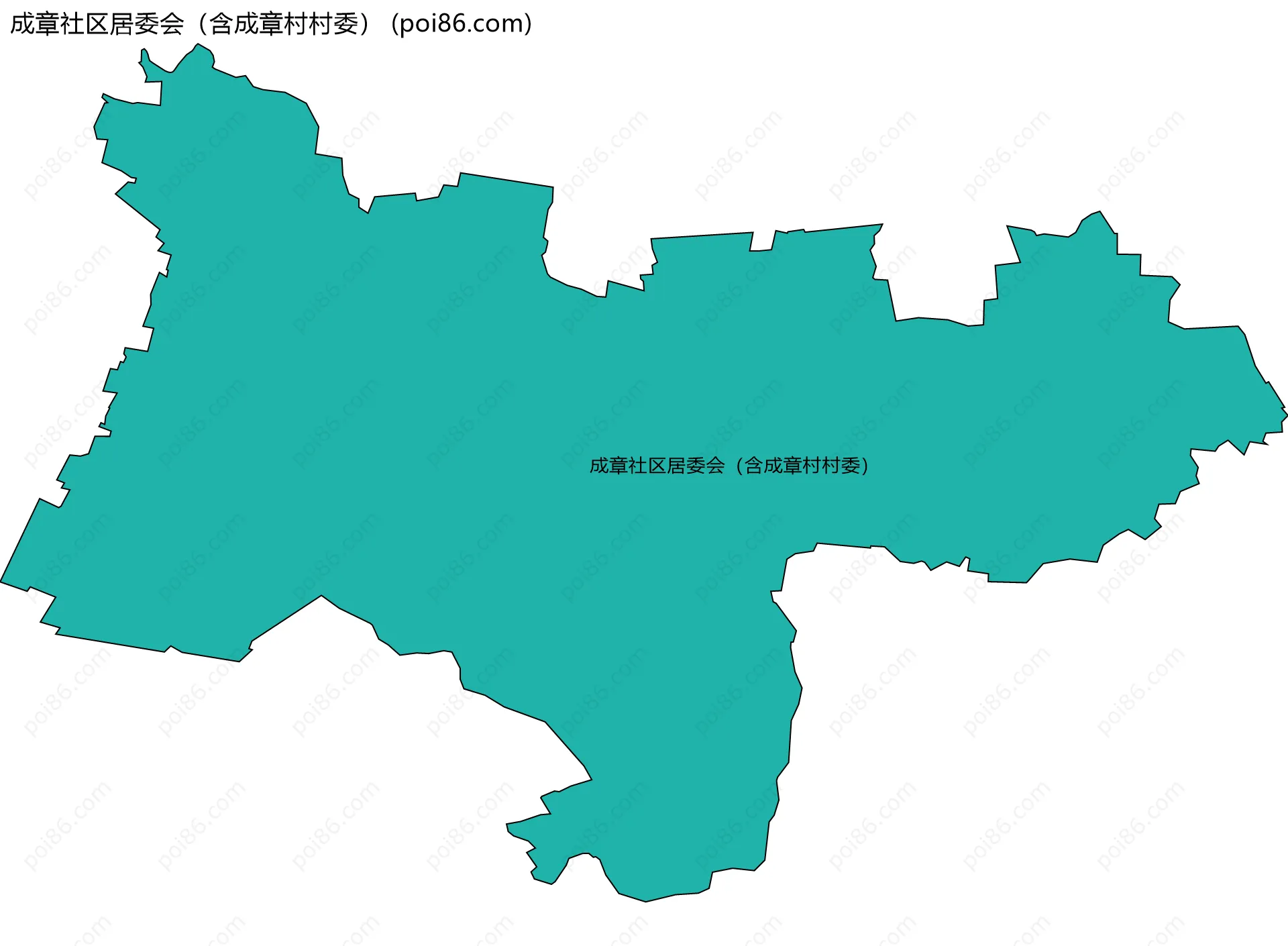 成章社区居委会（含成章村村委）边界地图