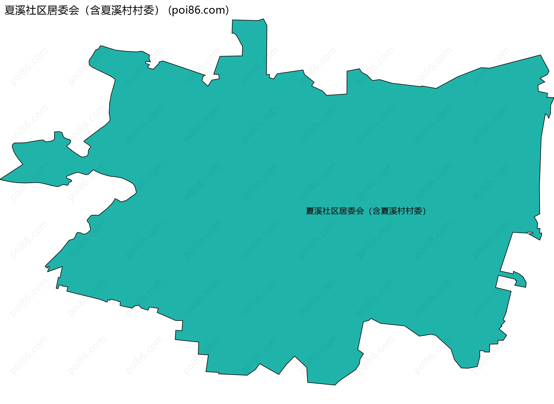 夏溪社区居委会（含夏溪村村委）边界地图