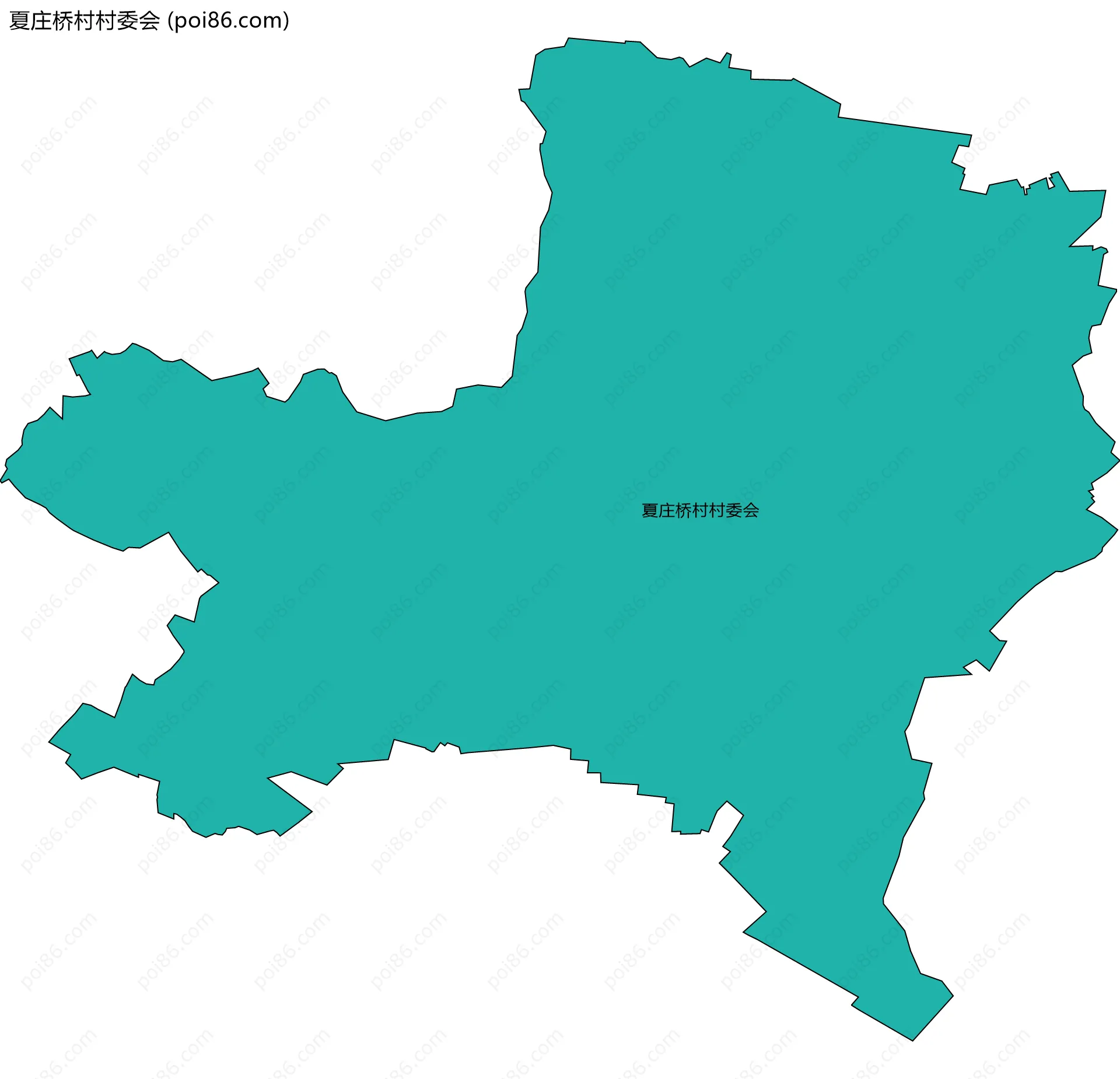 夏庄桥村村委会边界地图