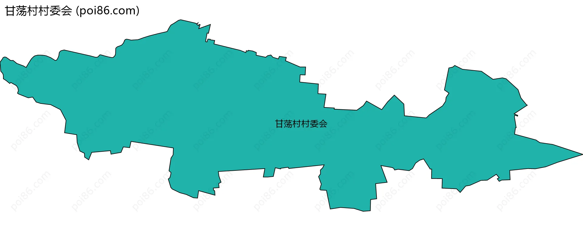 甘荡村村委会边界地图