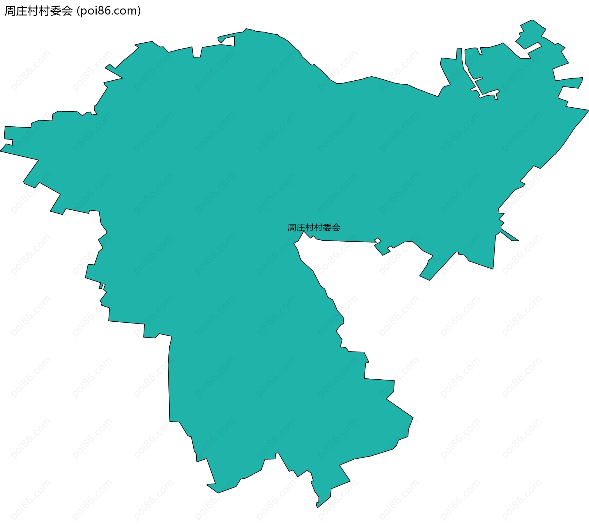 周庄村村委会边界地图