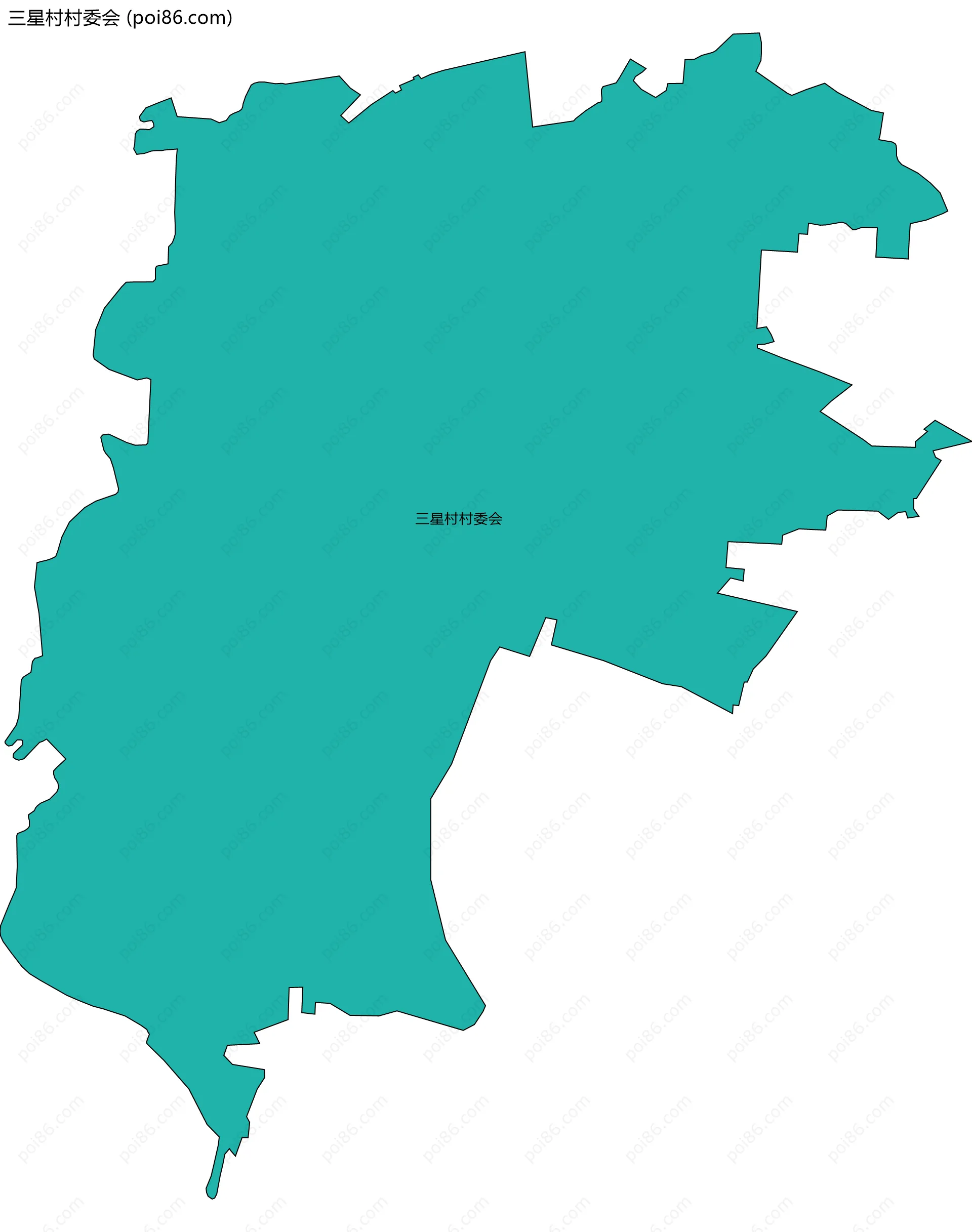 三星村村委会边界地图