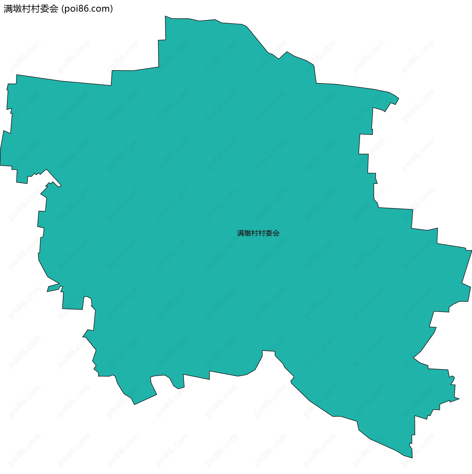 满墩村村委会边界地图