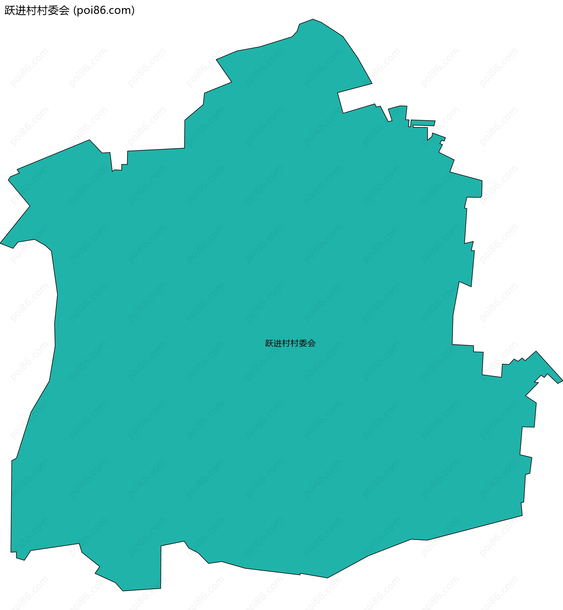 跃进村村委会边界地图