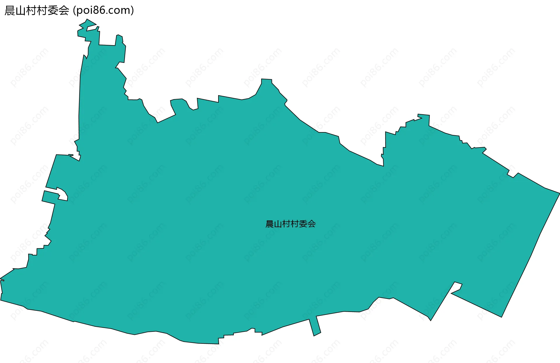 晨山村村委会边界地图