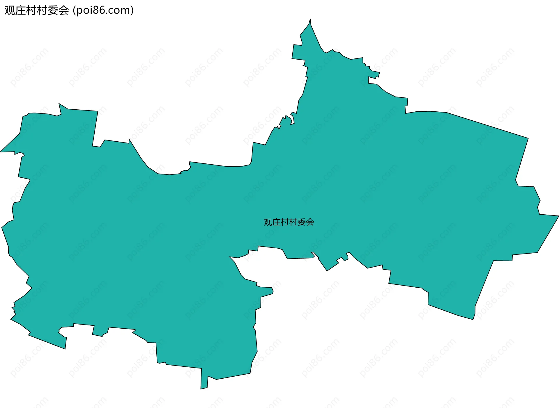 观庄村村委会边界地图
