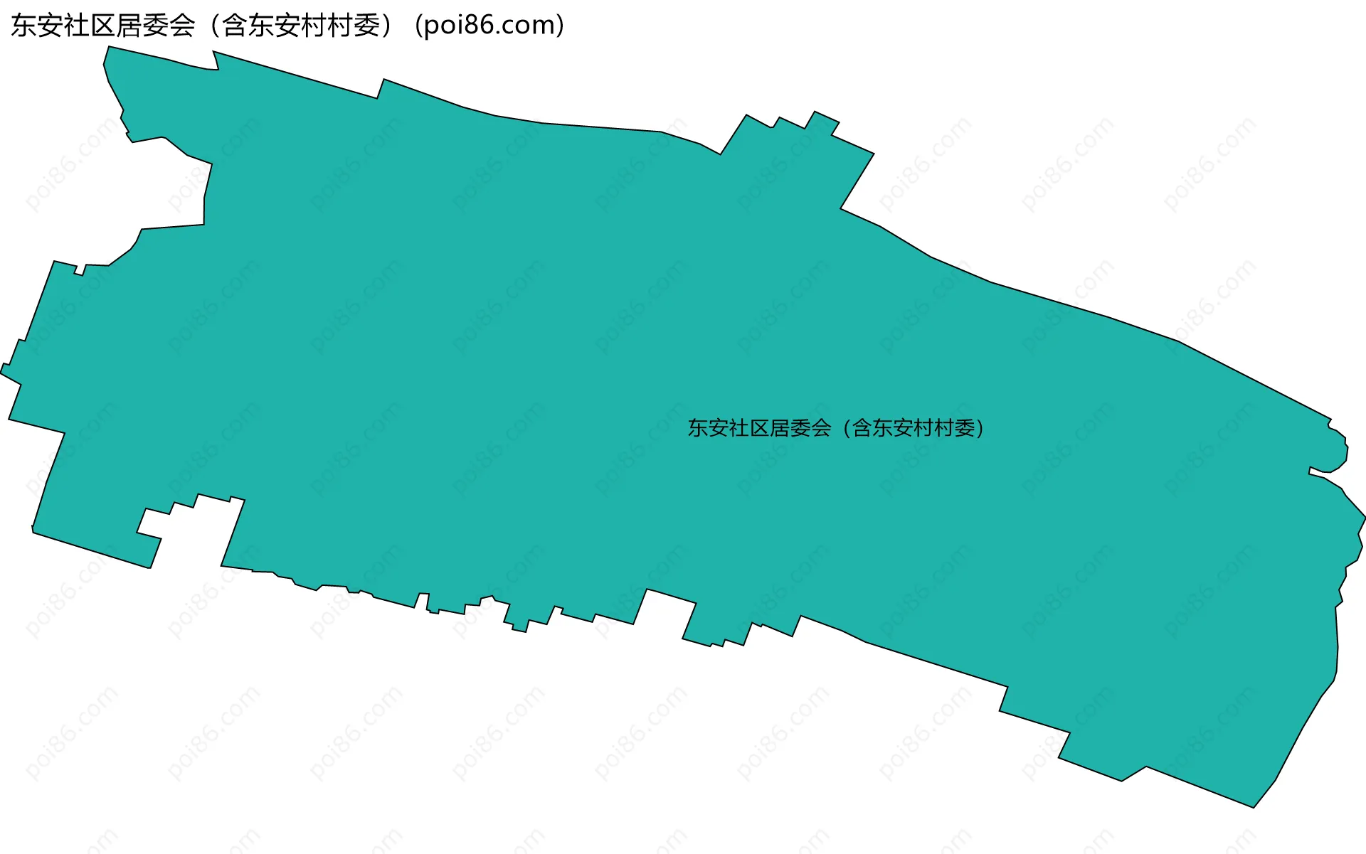 东安社区居委会（含东安村村委）边界地图