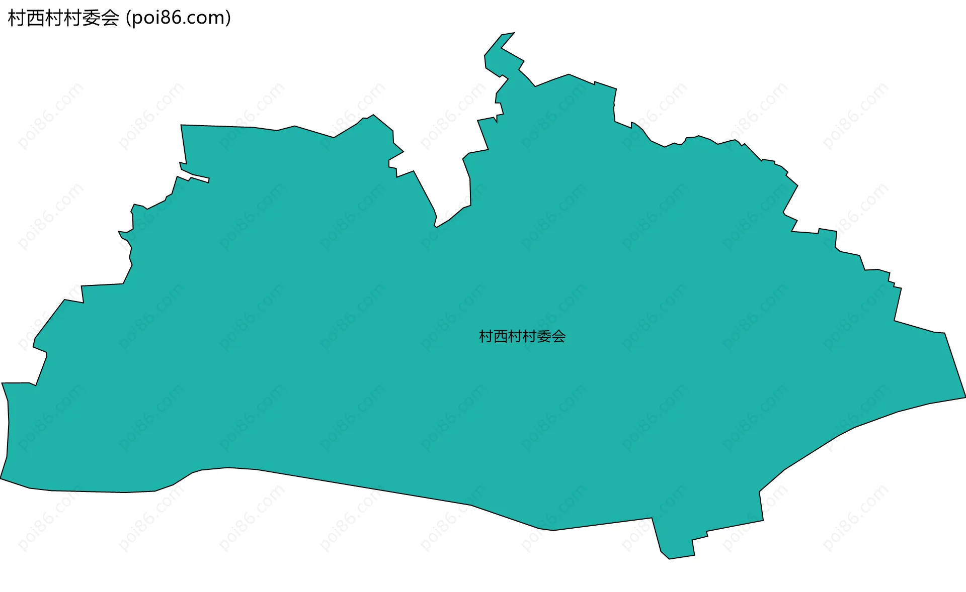 村西村村委会边界地图