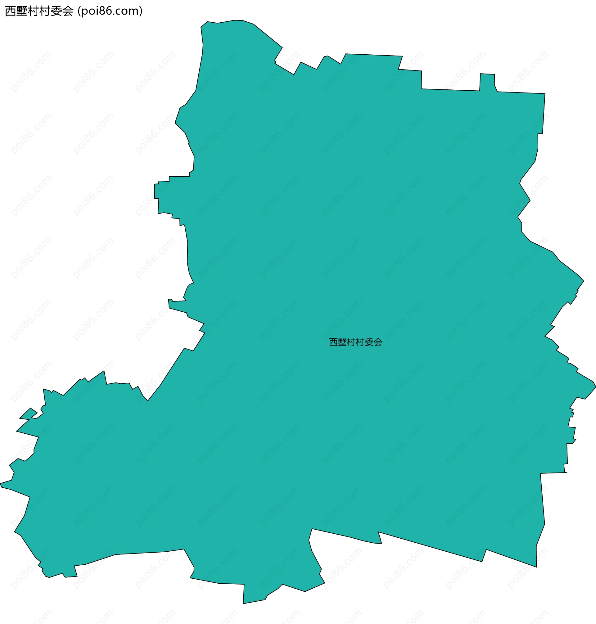 西墅村村委会边界地图