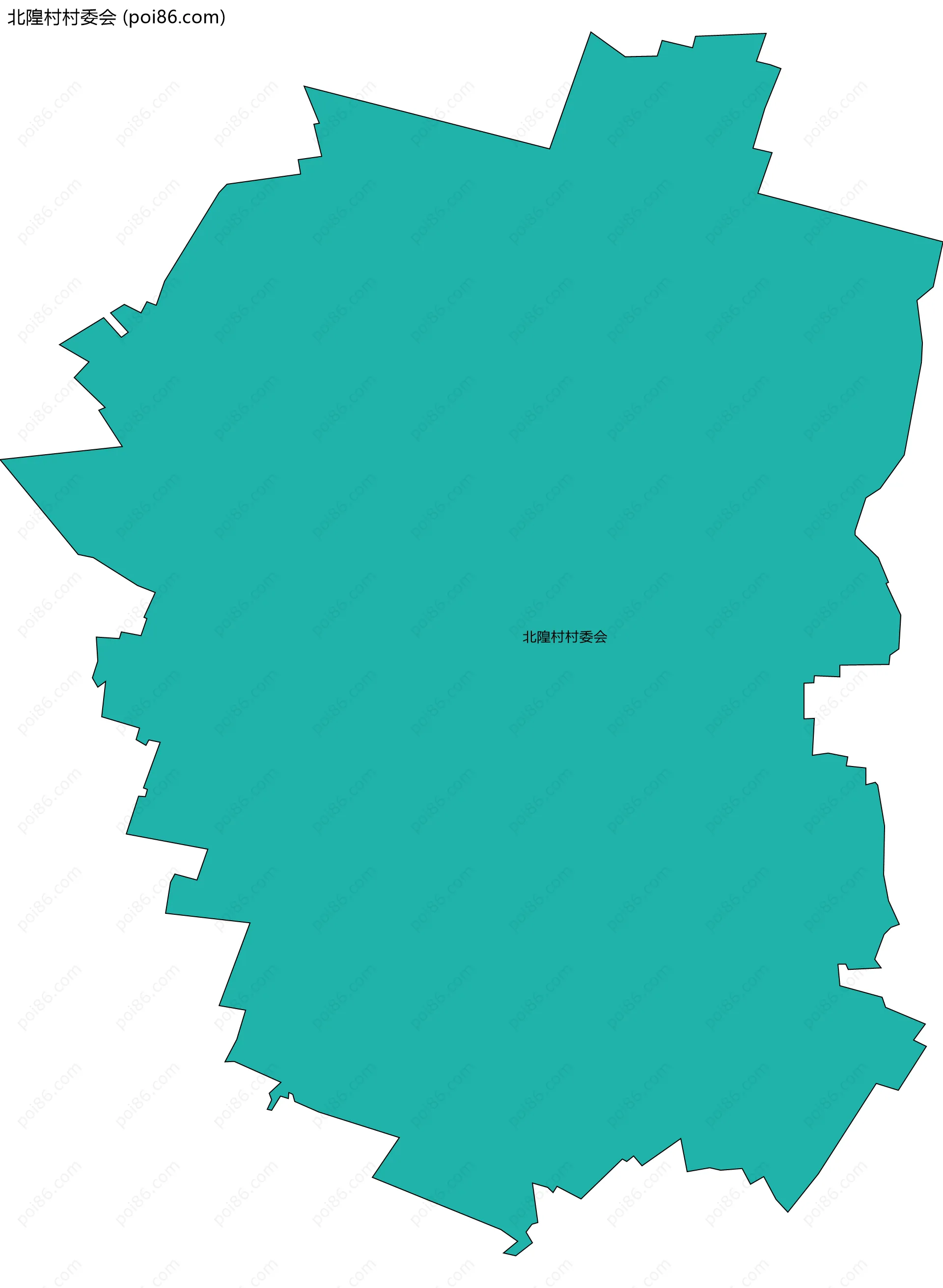 北隍村村委会边界地图