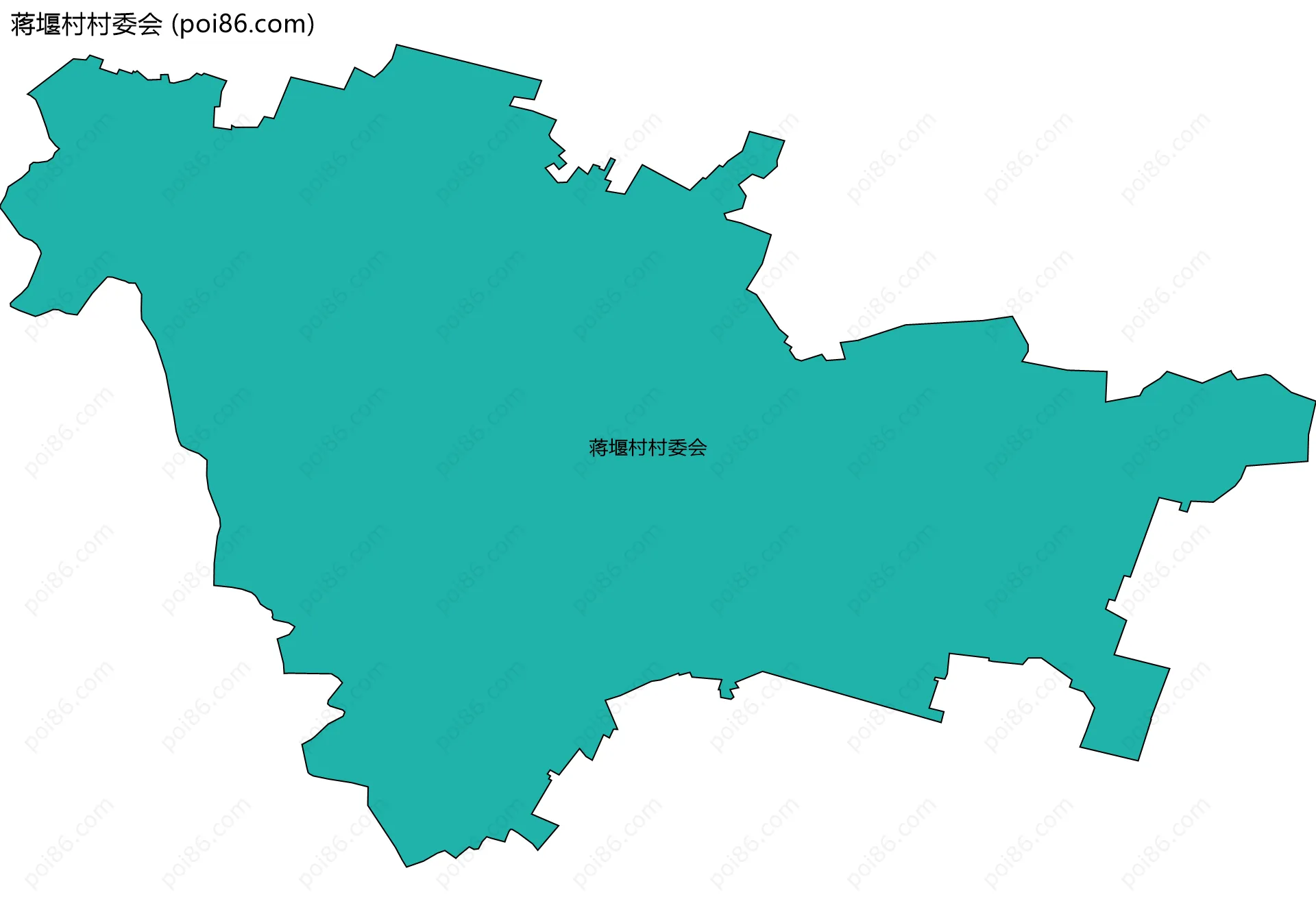 蒋堰村村委会边界地图
