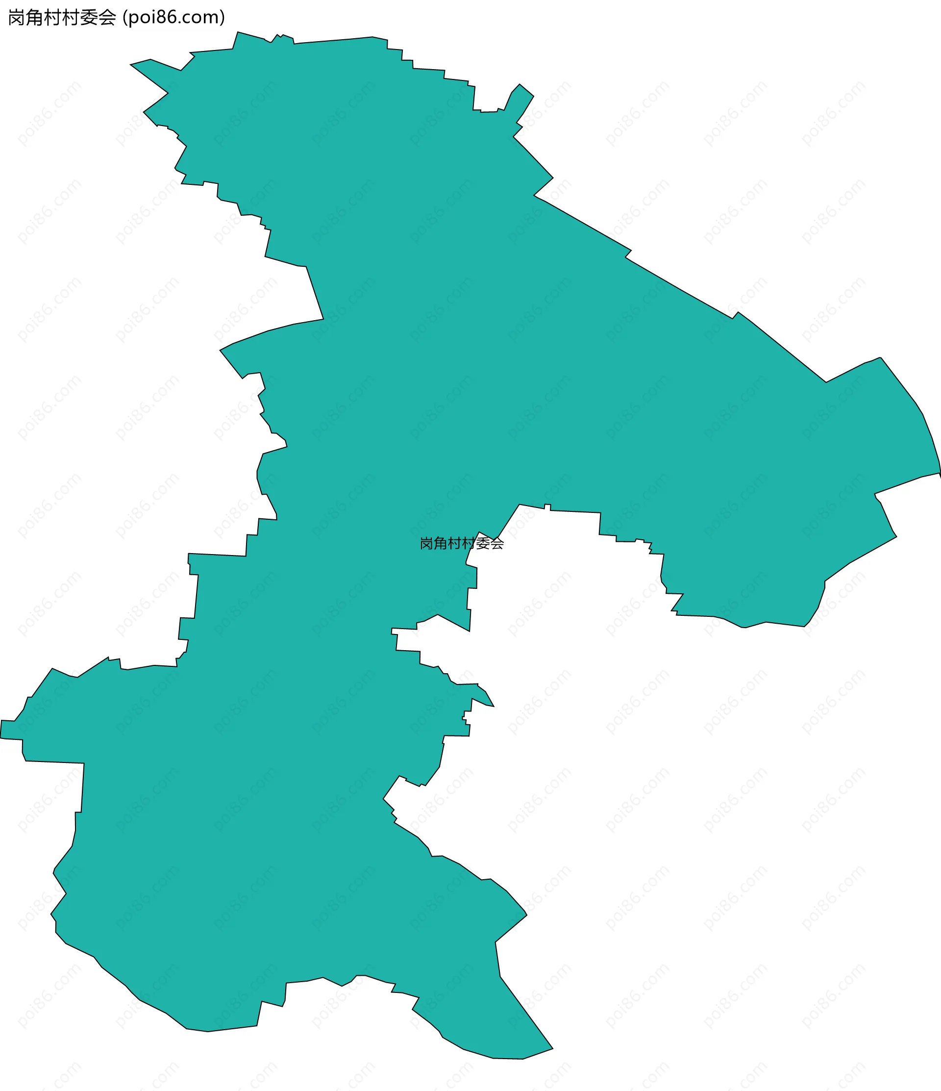 岗角村村委会边界地图