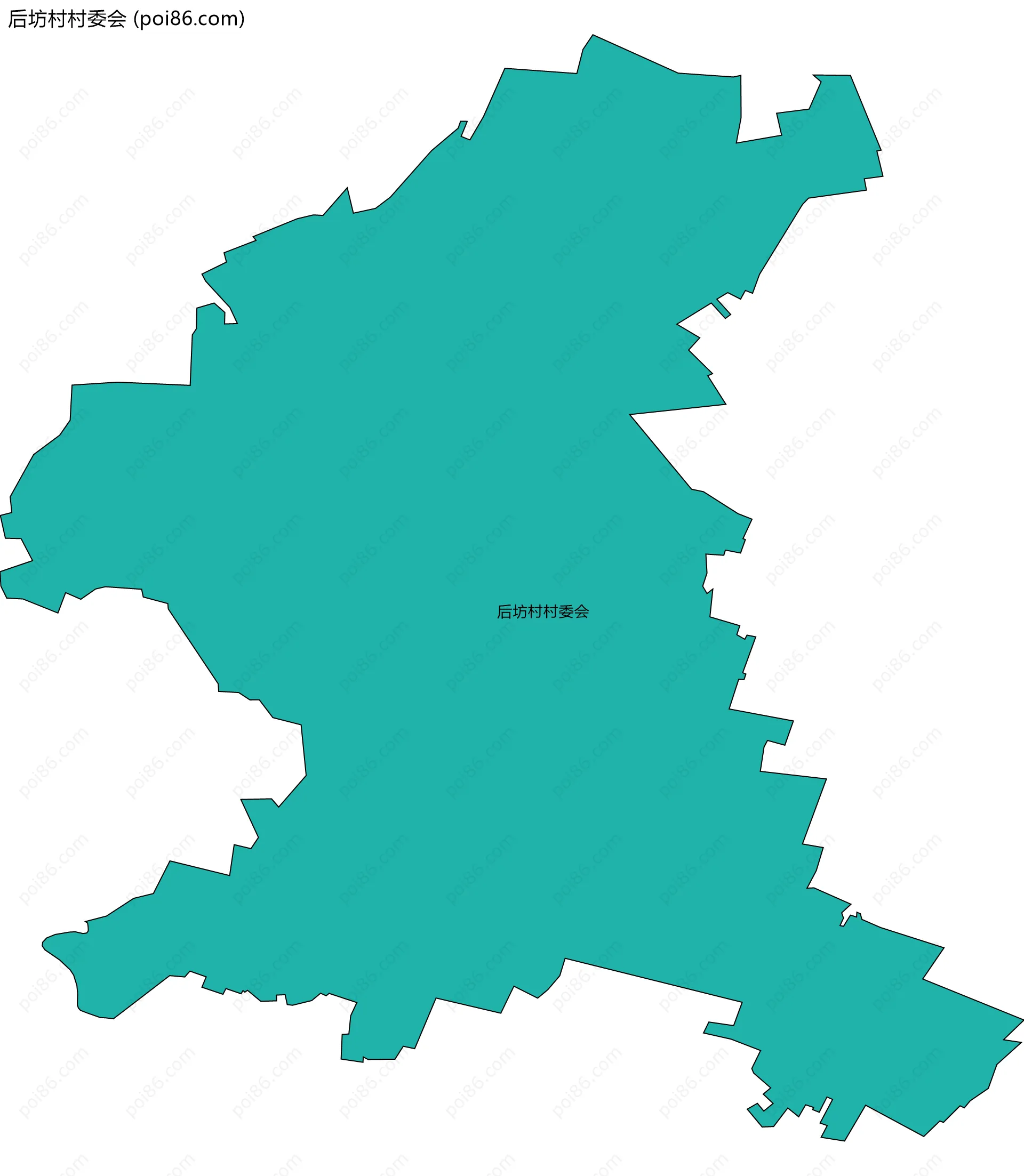 后坊村村委会边界地图