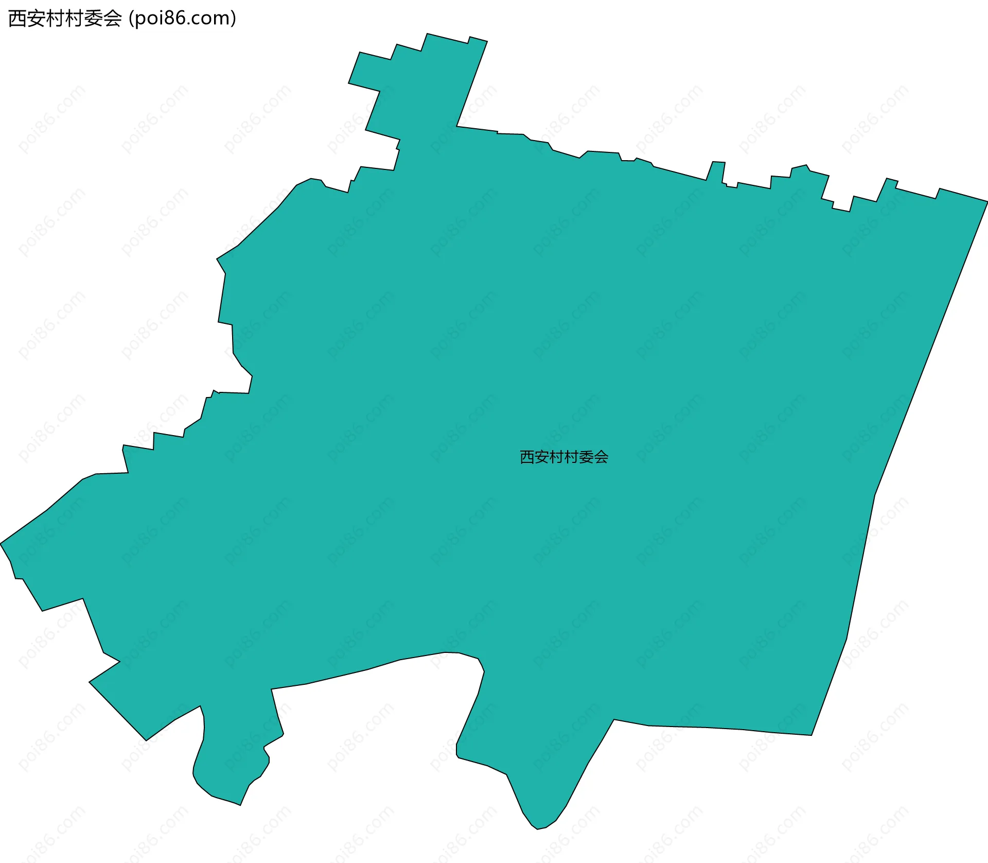 西安村村委会边界地图