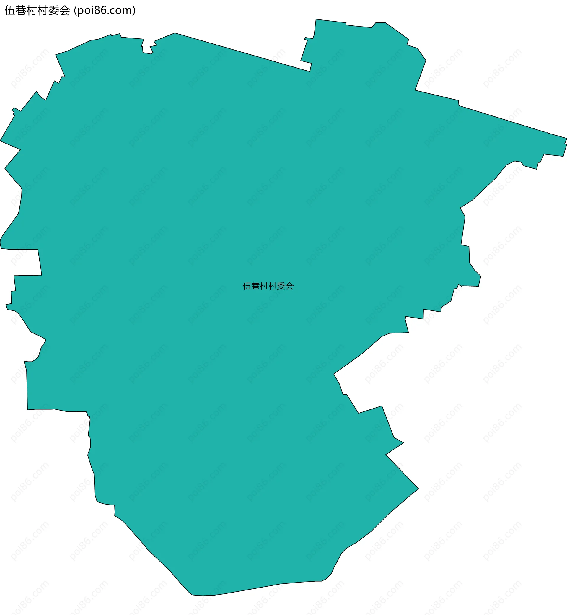 伍巷村村委会边界地图