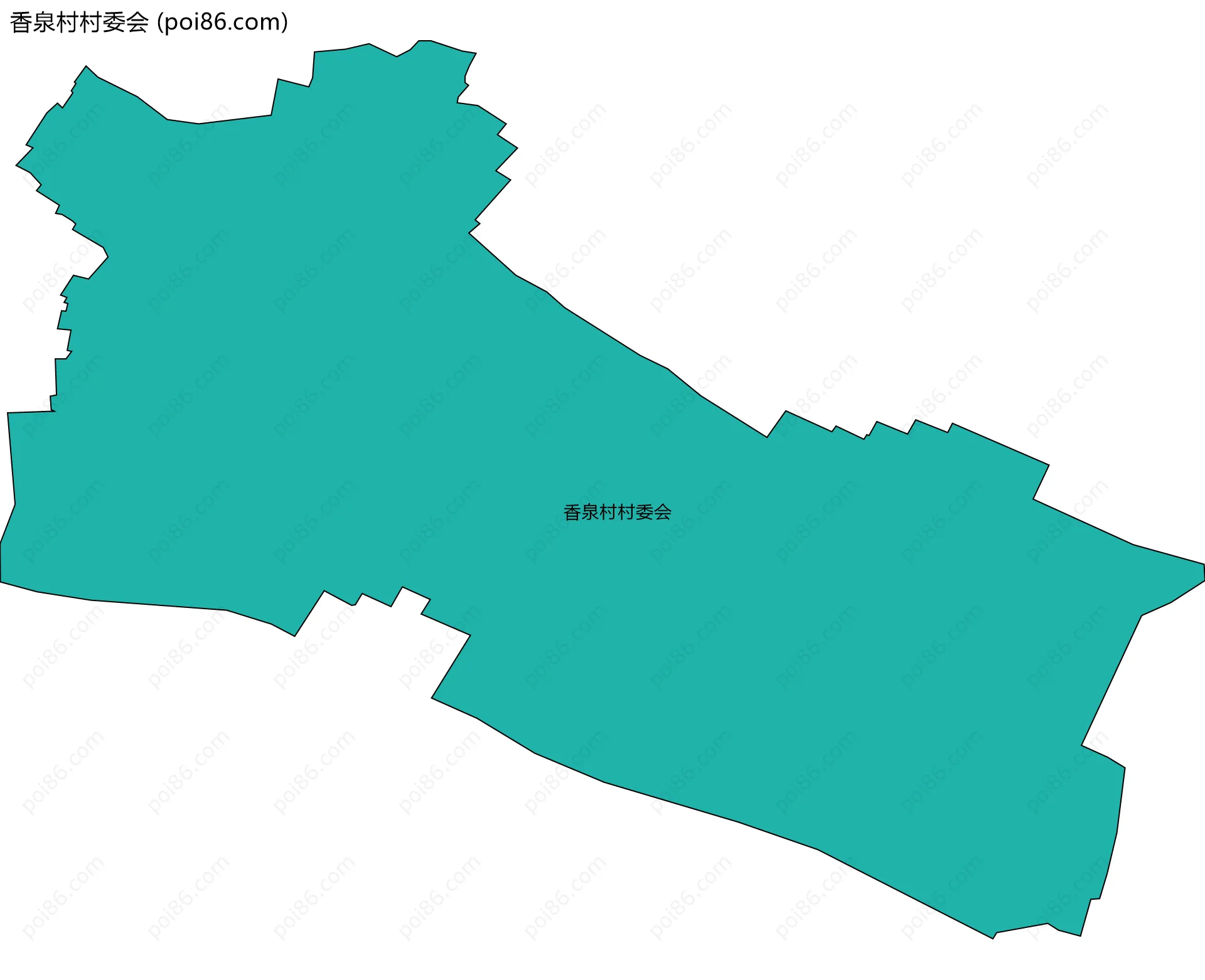 香泉村村委会边界地图