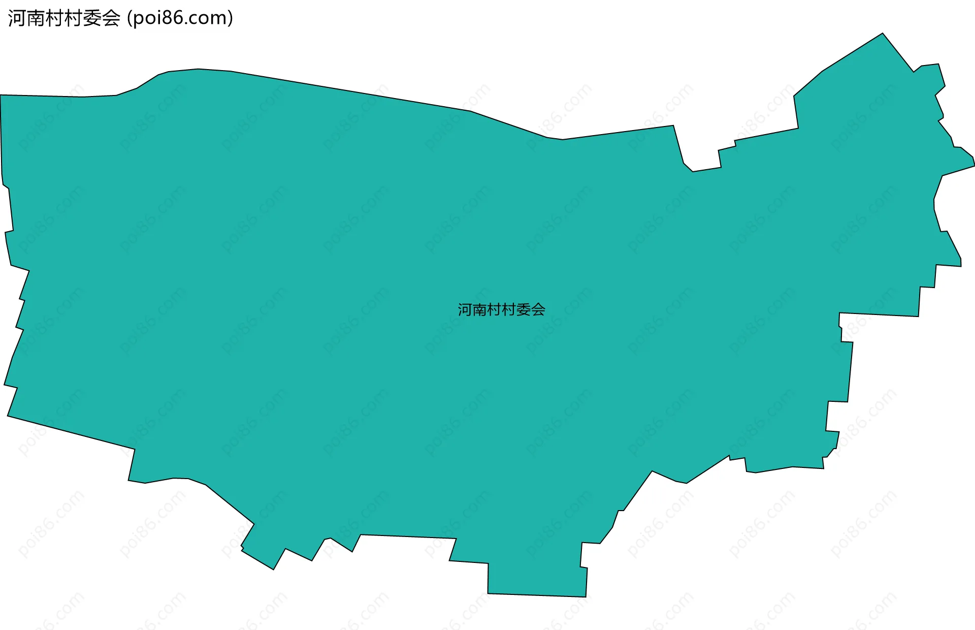 河南村村委会边界地图