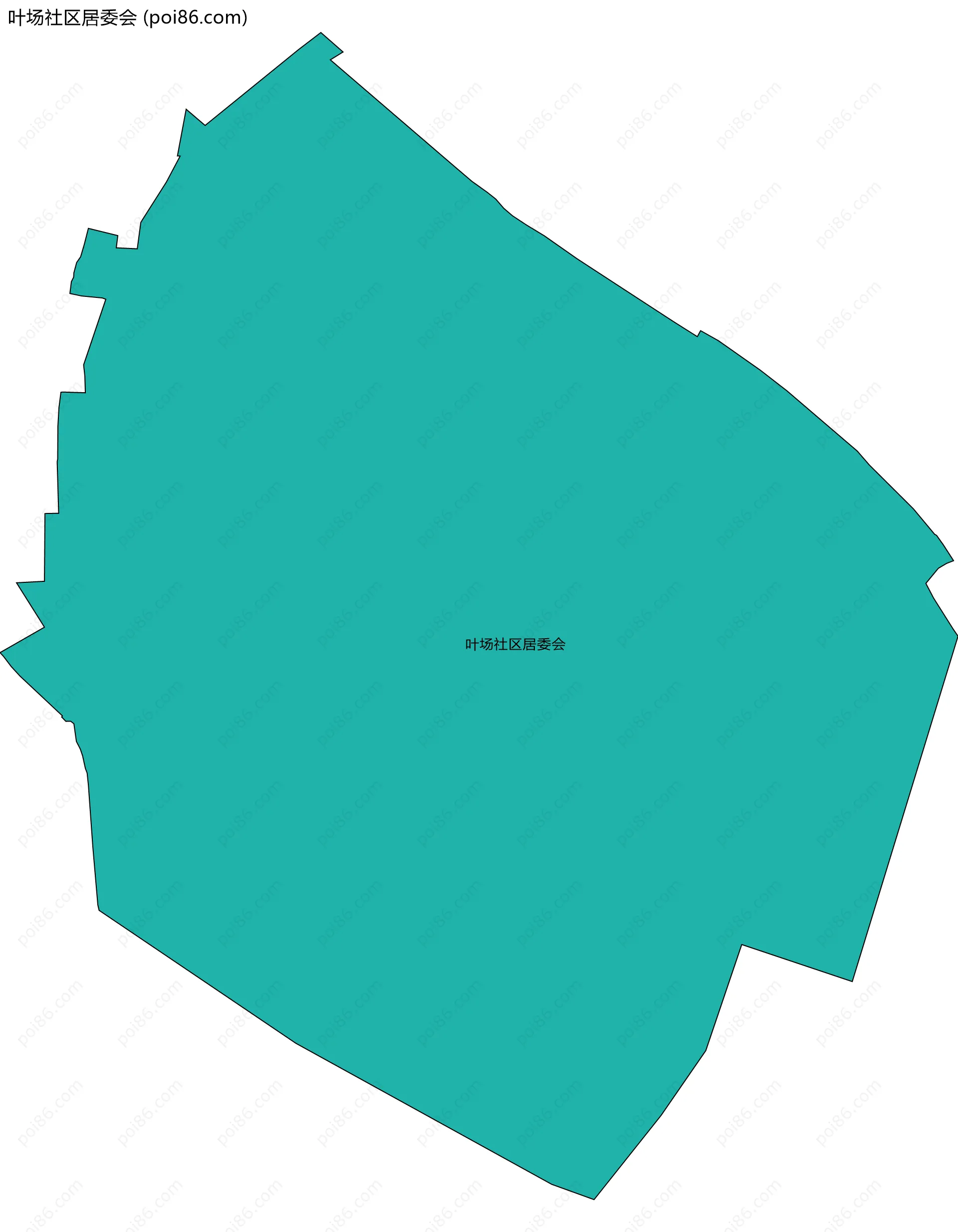 叶场社区居委会边界地图