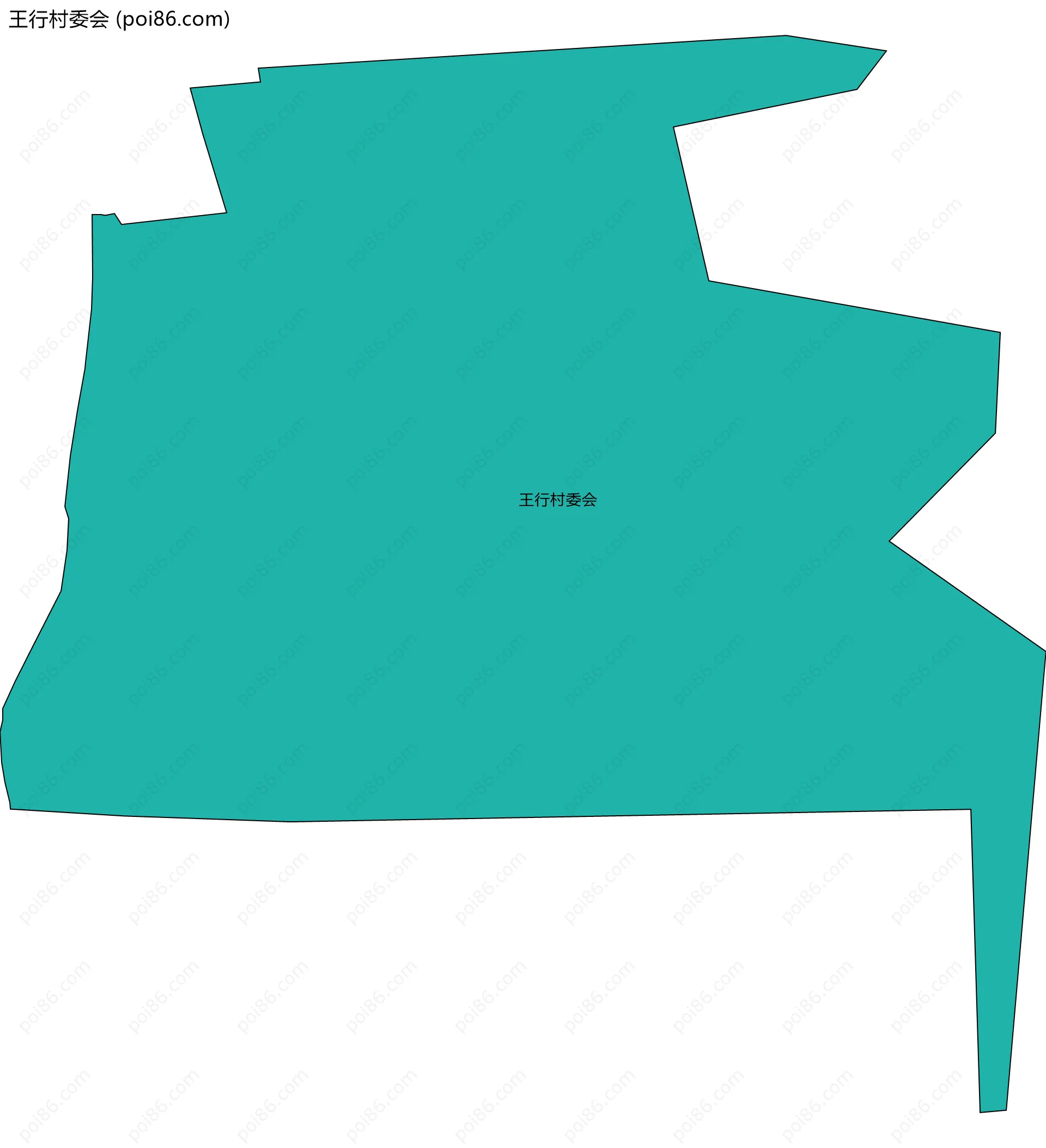 王行村委会边界地图