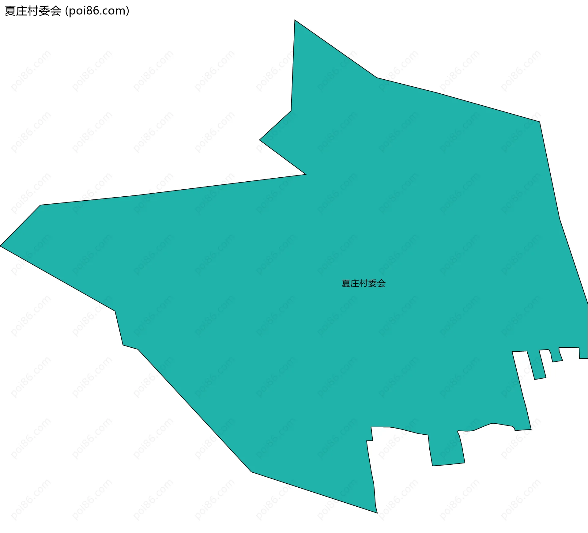 夏庄村委会边界地图